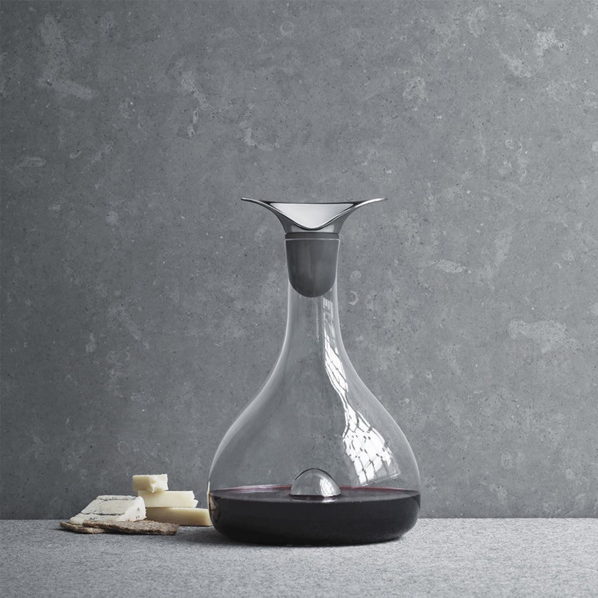 Georg Jensen Wine & Bar Carafe - Elegant Glass Decanter for Serving Wine, Cocktails & Beverages - Perfect for Home Entertaining, Dinner Parties & Gifts