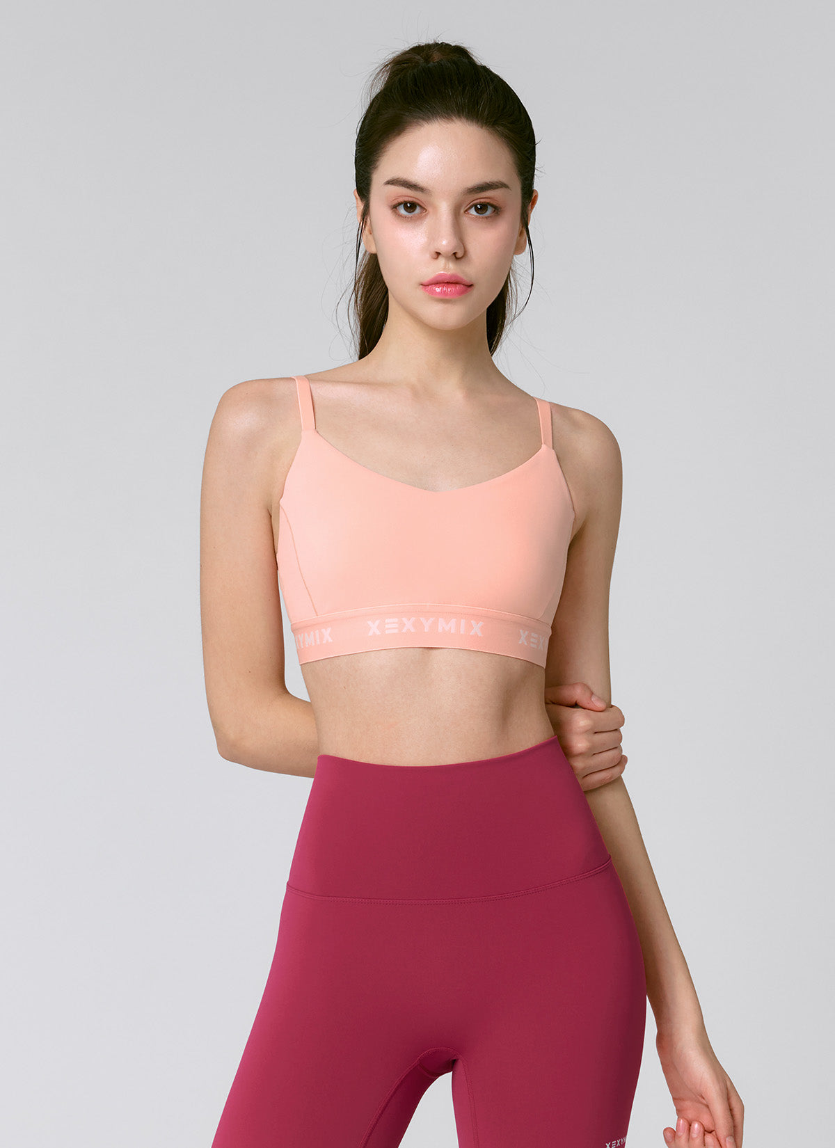 Black Label Signature Power Rise Logo Band Bra Top - High Support Sports Bra for Running, Yoga & Gym Workouts