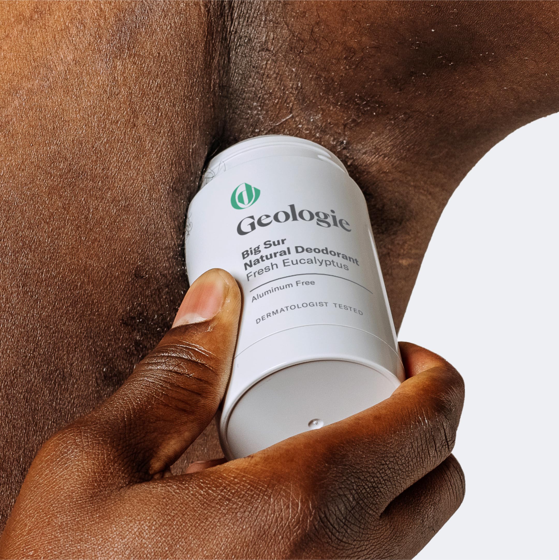 Geologie Big Sur Natural Deodorant for Men & Women - Eucalyptus Scented Aluminum-Free, Baking Soda-Free Deodorant | Sensitive Skin Safe, Vegan, Dermatologist Tested | 2.6 oz | Perfect for Gym, Work & Daily Freshness