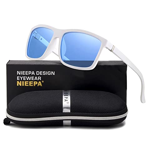 A52 Matte White Frame/Blue Transparent Lens