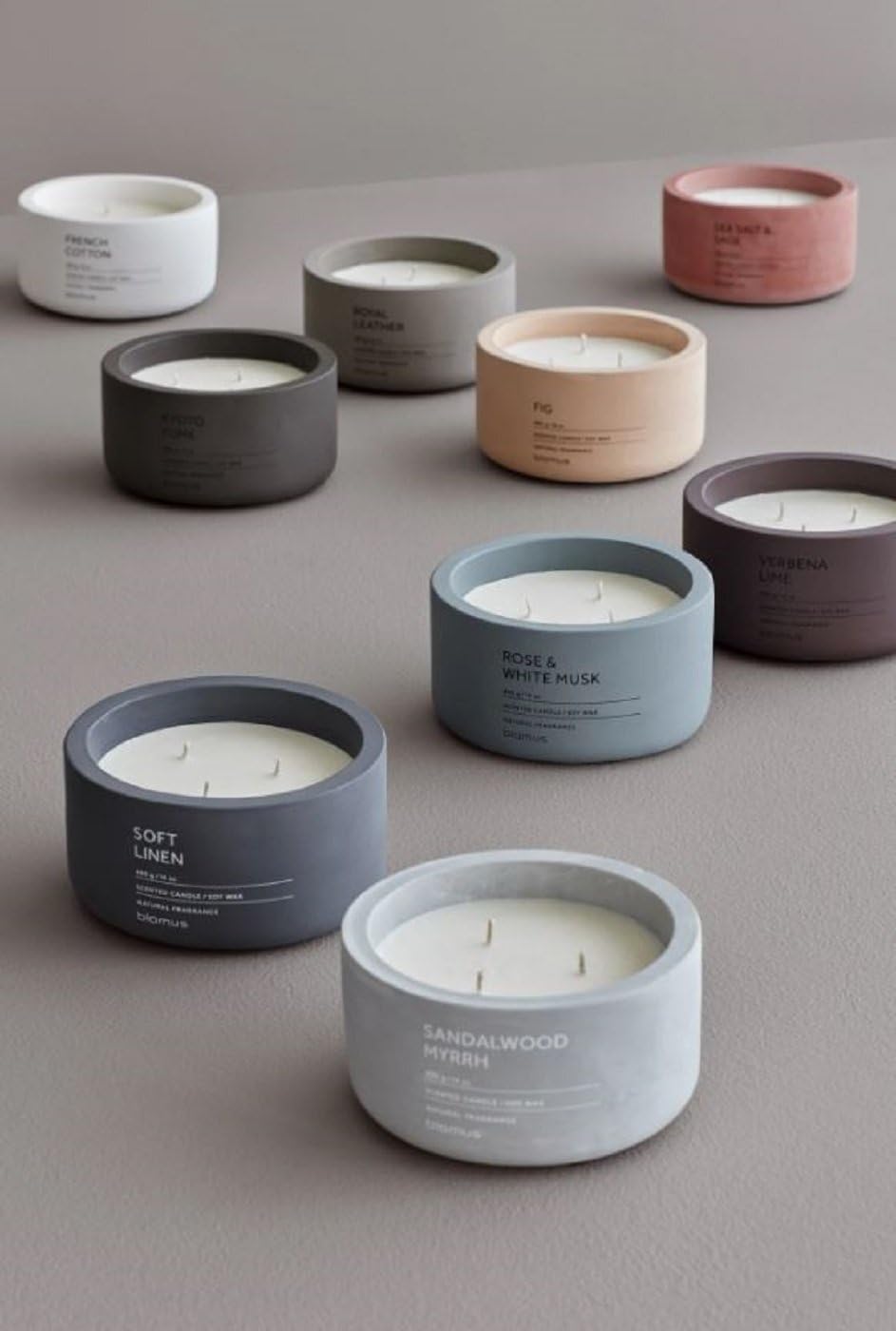 Blomus Scented Candle 65955 Rose Dust XL - Large Luxury Home Fragrance for Relaxation, Romantic Dinner & Spa Nights
