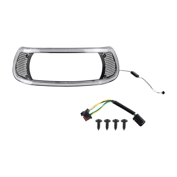 Eagle Lights HALOS DRL Bezel with Vent Inserts & White LED Running Lights for Harley Davidson Road Glide Motorcycles - Upgrade Your Bike's Style & Visibility for Night Riding & Custom Look