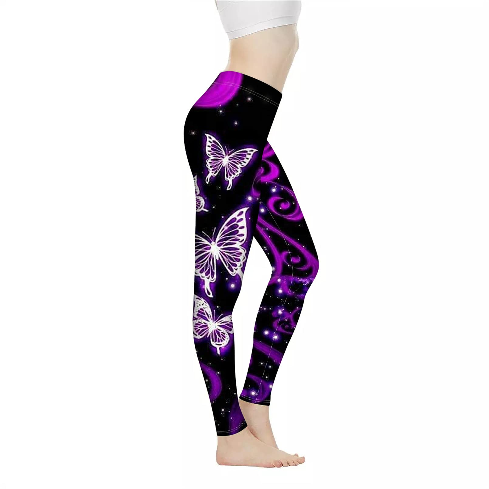 Babrukda Women's High Waist Yoga Leggings - Stretchy Workout Pants for Running, Gym & Lounge - Tummy Control Athletic Tights for Women