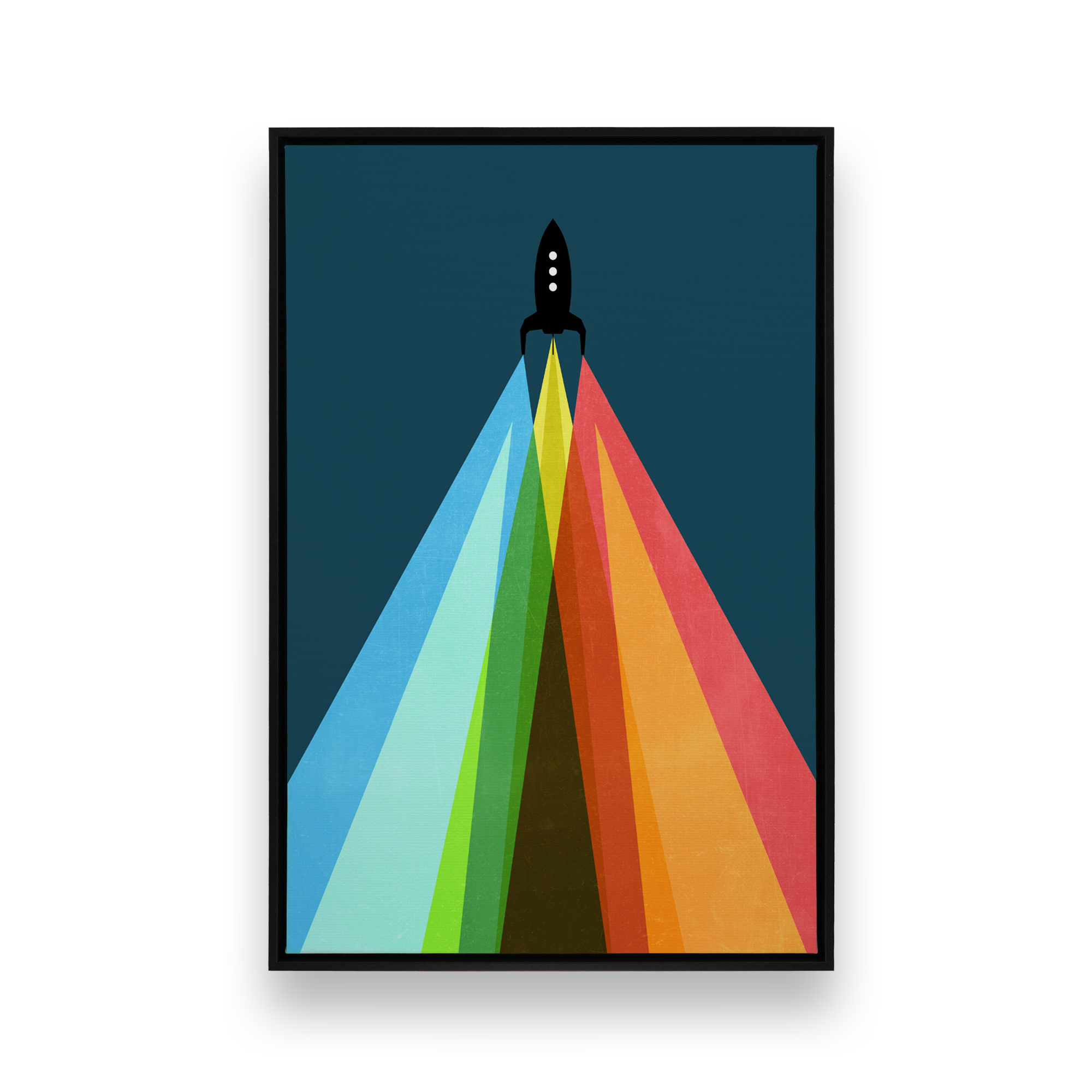 Blast Off! Space Themed Canvas Wall Art - Perfect for Kids' Rooms, Living Room Decor & Space Enthusiasts