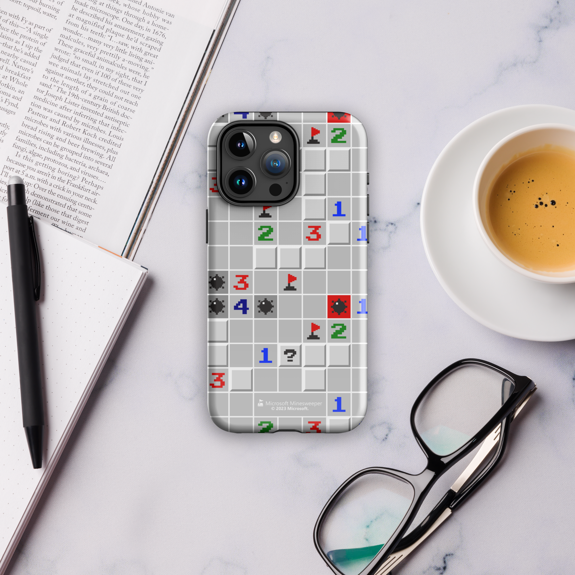 Microsoft Minesweeper Themed Durable Phone Case for iPhone - Perfect for Gamers & Retro Enthusiasts | Shockproof & Scratch-Resistant Protection for Everyday Use