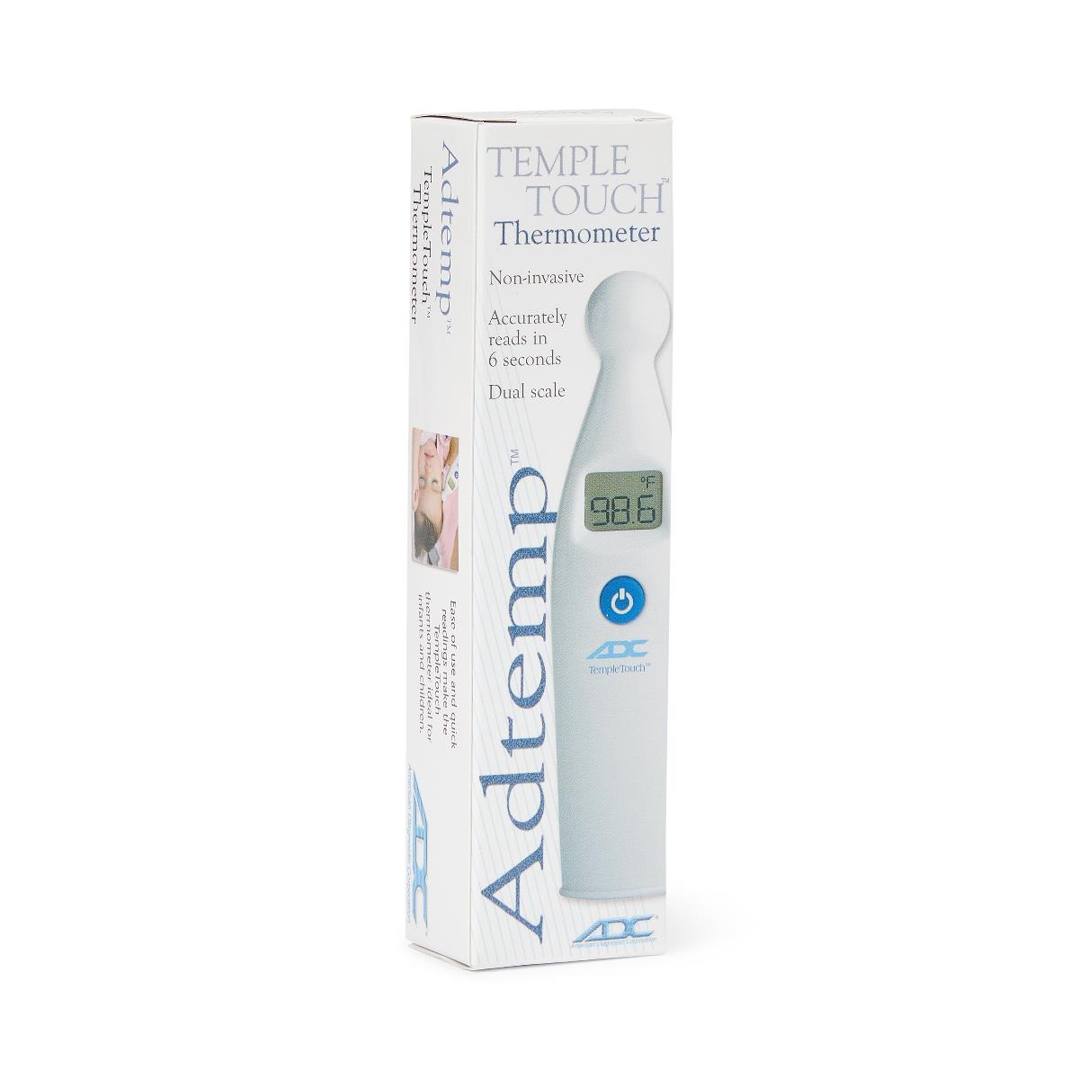 Adtemp 427 Digital Temple Touch Thermometer - Fast & Accurate Forehead Temperature Reading for Adults, Kids, Babies - Perfect for Home, Clinic & Travel Use
