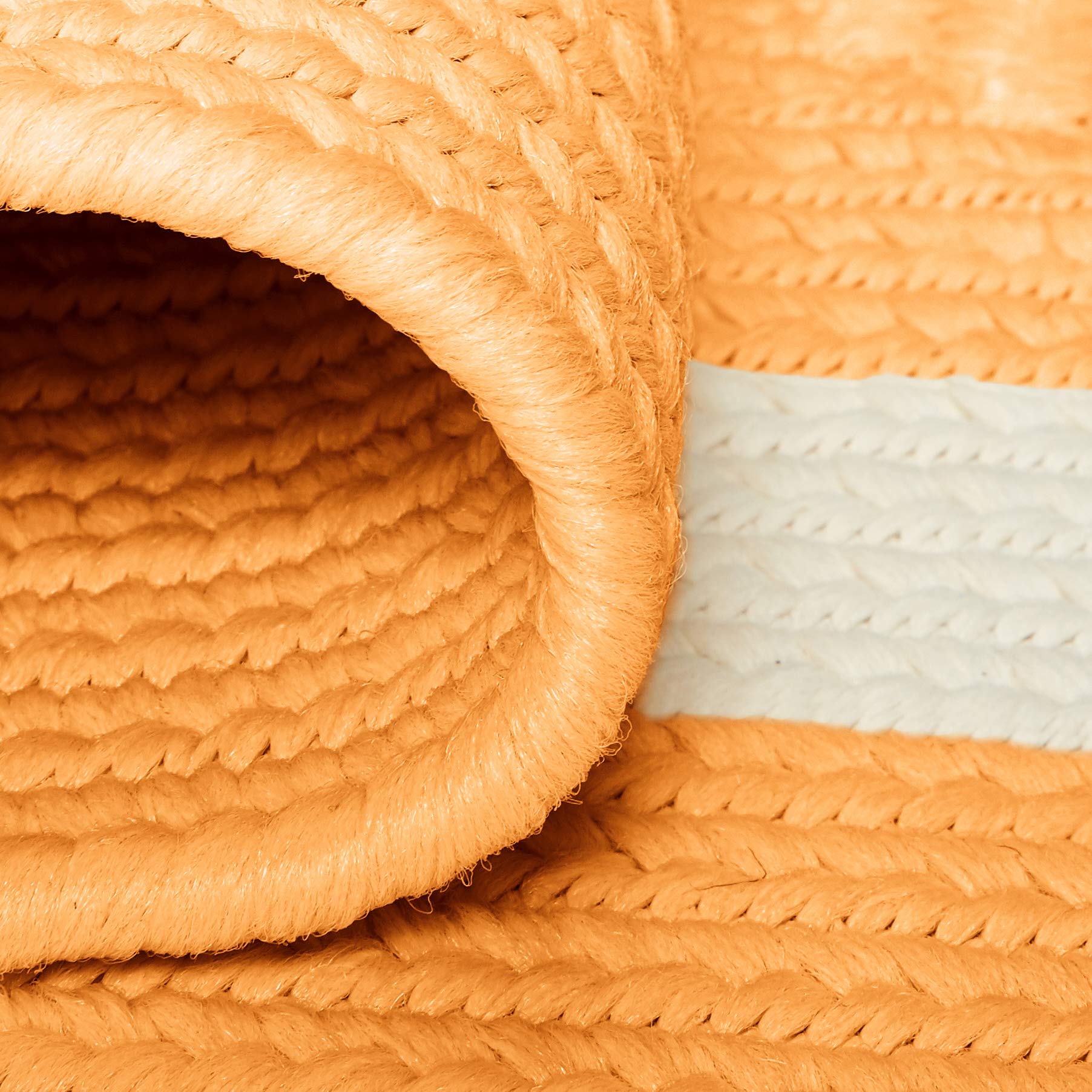 La Playa Rugs 4x6 Feet Tangerine Orange Area Rug - Soft & Durable for Living Room, Bedroom, or Office Decor