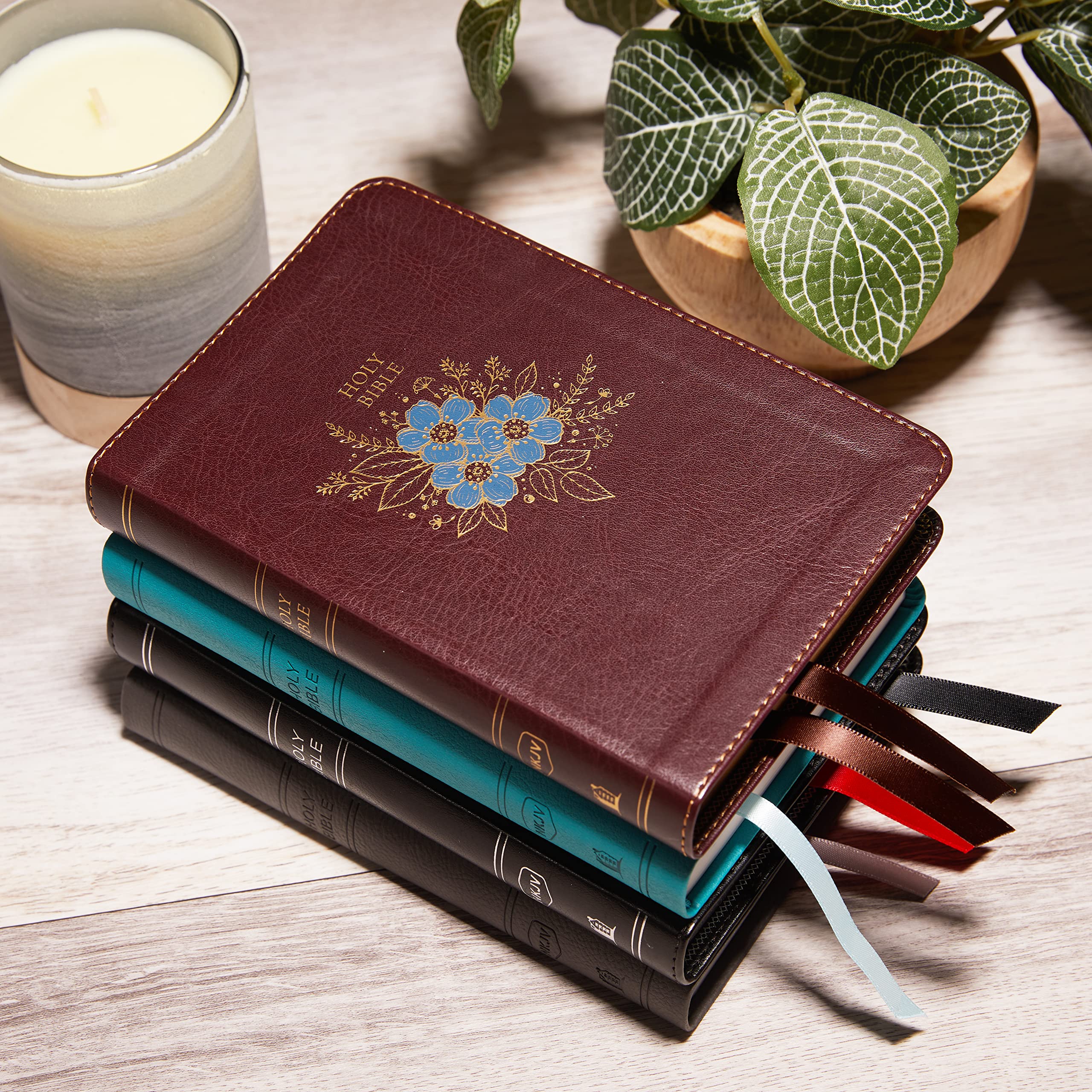 NKJV Thinline Bible Compact Leathersoft Burgundy Red Letter Comfort Print - Holy Bible New King James Version | Perfect for Travel, Church & Daily Devotional Reading