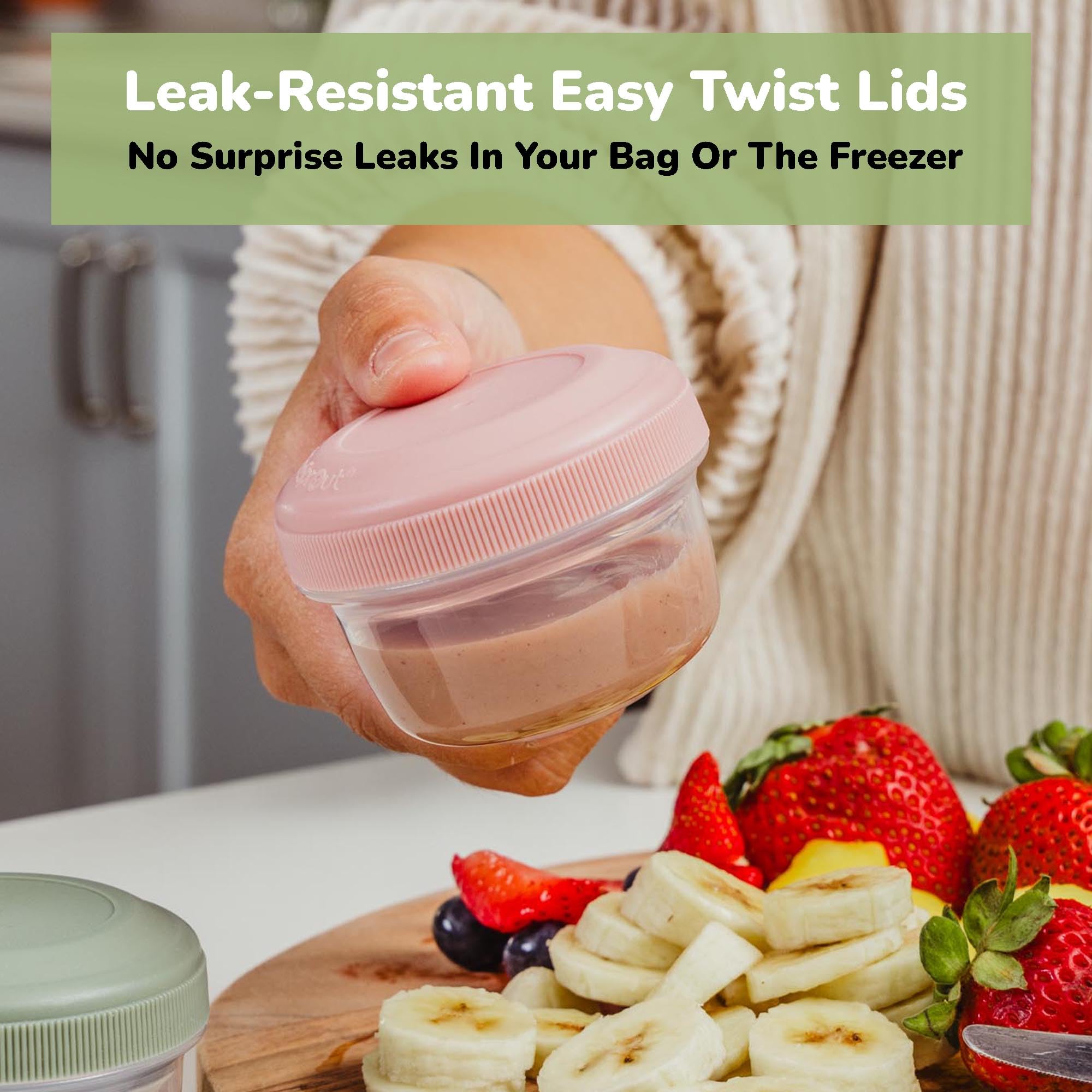 WeeSprout Leakproof Baby Food Storage Containers - 12-Piece Set of 4oz Small Plastic Containers with Secure Lids, BPA-Free, Freezer & Dishwasher Safe - Preserves Freshness, Nutrients & Flavor - Perfect for Baby Puree, Snacks, Meal Prep & On-the-Go Feeding (Matte Variety Pack)