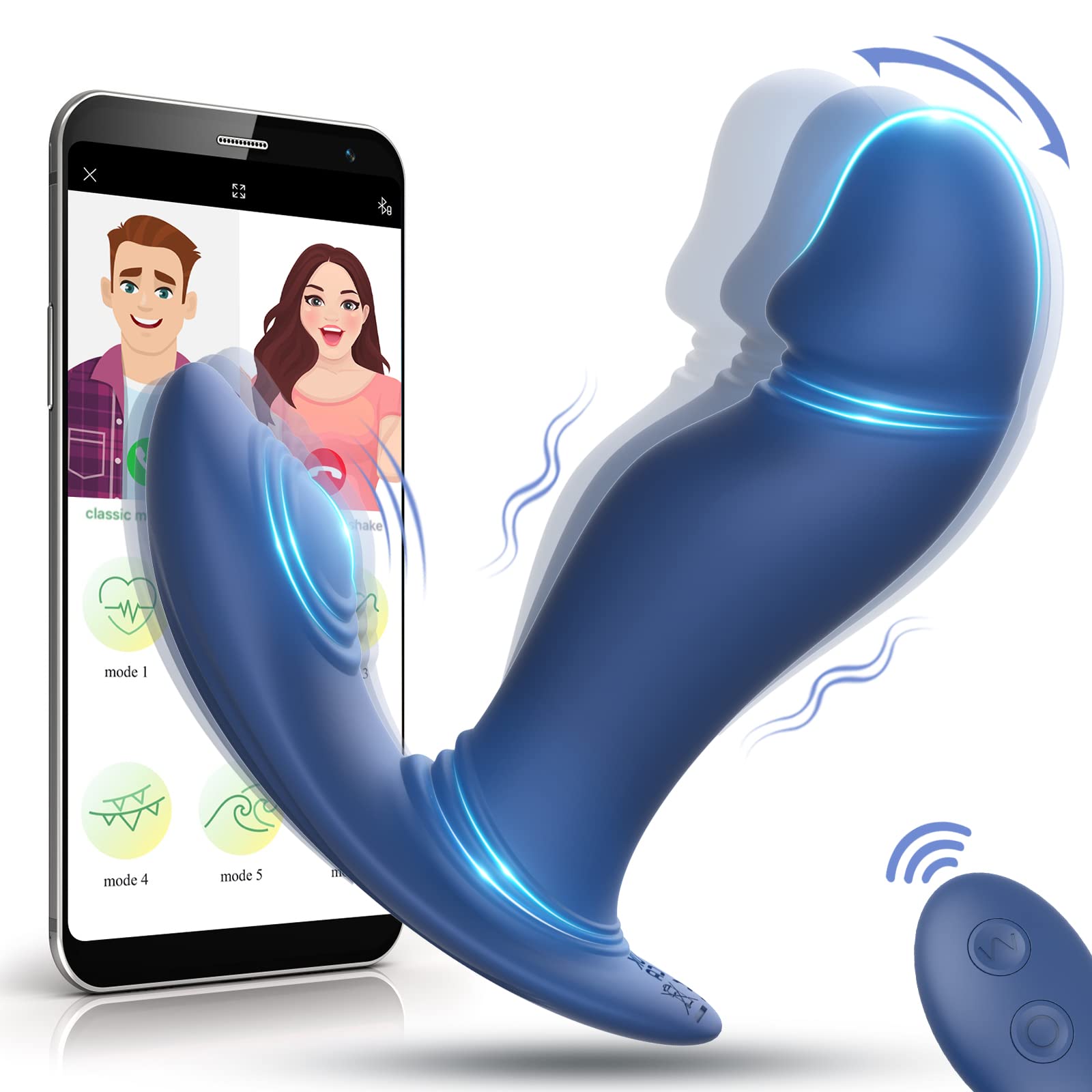 **APP Controlled Rechargeable Anal Vibrator & Prostate Massager for Men - Remote Interactive G-Spot Stimulator, Couples Sex Toy for Men & Women | Perfect for Solo Play, Partner Fun & Long-Distance Intimacy**