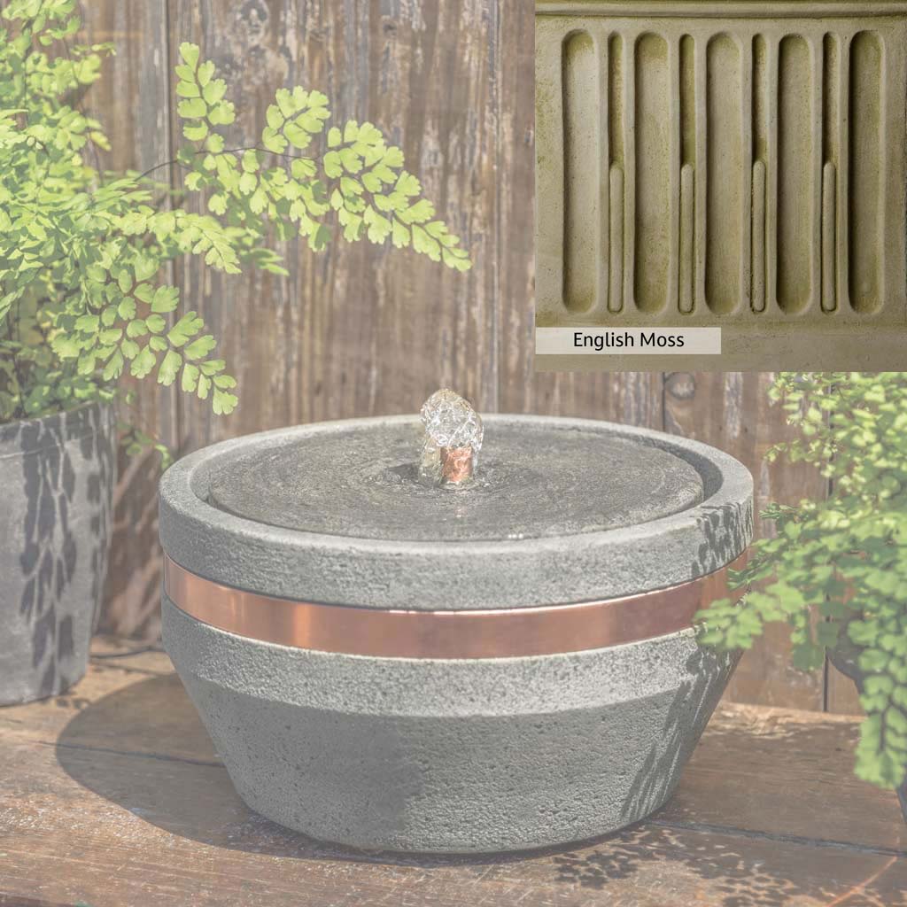 Campania International M Series Bevel Fountain - Elegant Outdoor Garden Water Feature for Patio, Yard, and Landscape Decor | Perfect for Backyard, Poolside, and Terrace Ambiance