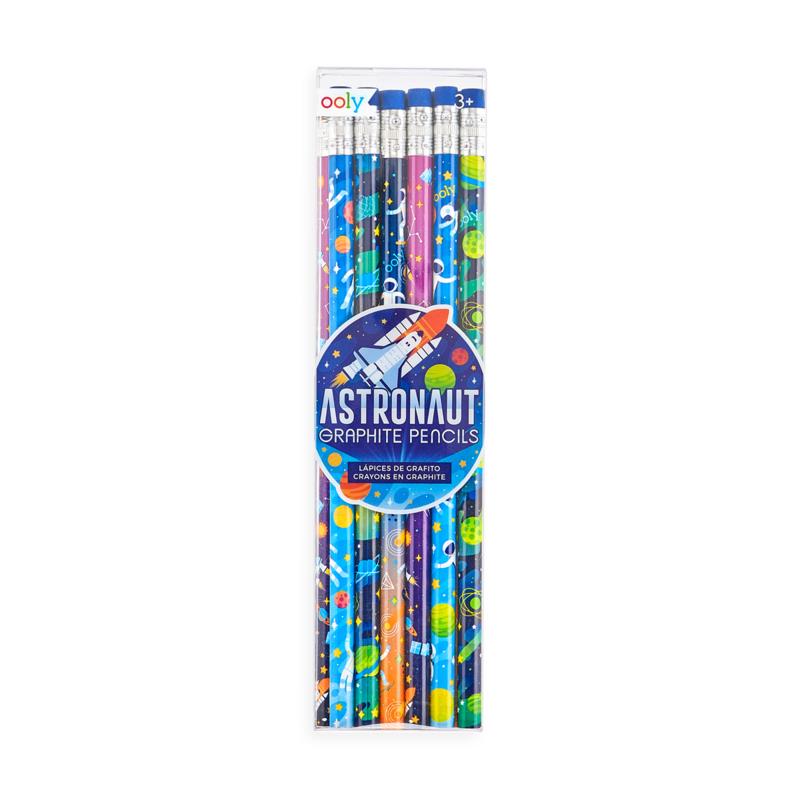 Premium Astronaut-Themed Graphite Pencils for Writing & Sketching - Perfect for School, Office & Space Enthusiasts