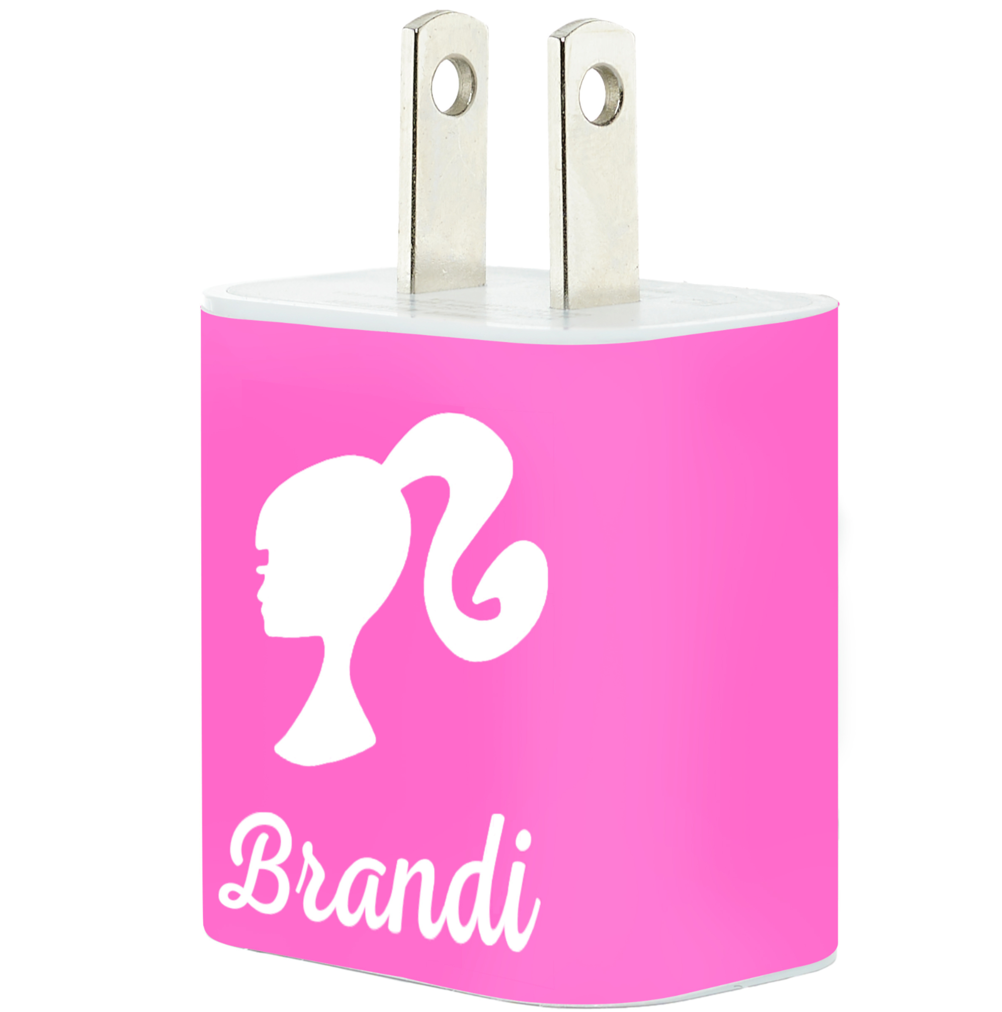 Material Girl Monogram Phone Charger - Stylish & Fast Charging for iPhone & Android - Perfect for Home, Office & Travel Accessories