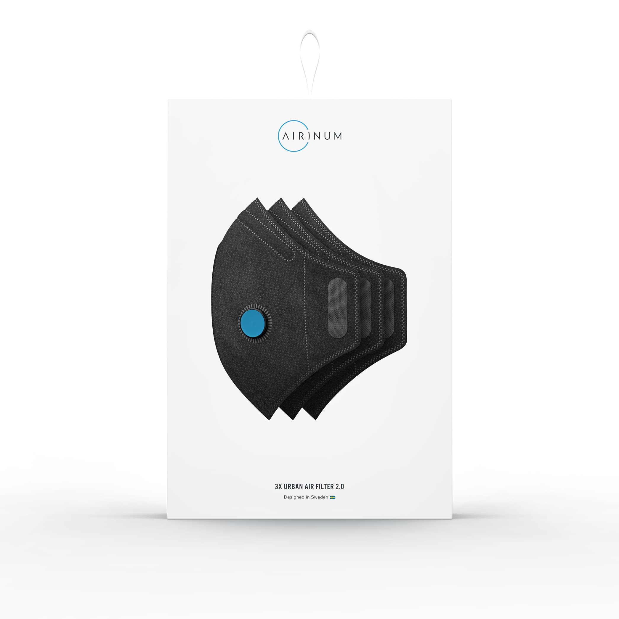 Airinum Urban Air Mask 2.0 Replacement Filters - 3-Pack (XS) | PM2.5 Pollution Protection for Cycling, Running & Outdoor Activities