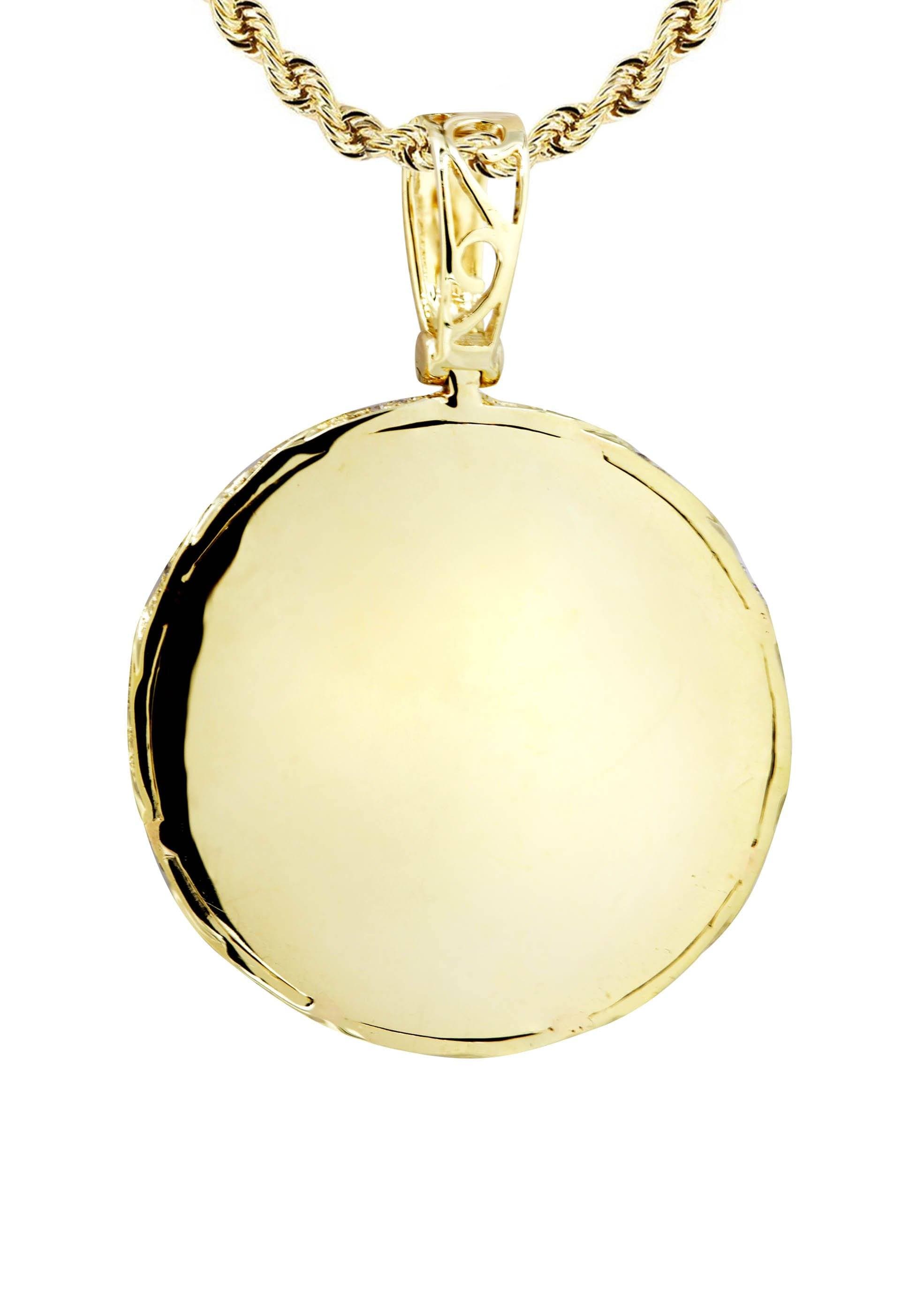 14K Yellow Gold Round Diamond Necklace - 2.1 Carat Dazzling Solitaire Pendant | Perfect for Anniversary Gifts, Wedding Jewelry & Special Occasions
