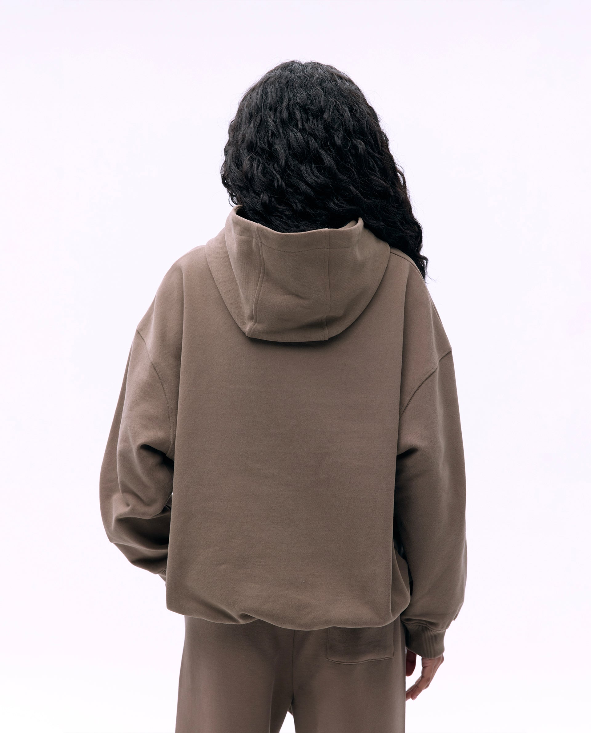 Varsity Oversized Hoodie for Women & Men - Soft Fleece Pullover Sweatshirt in Cocoa Brown - Perfect for Casual Wear, Gym, and Outdoor Activities