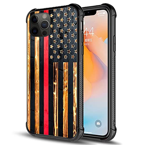 Red Line Wood grain flag