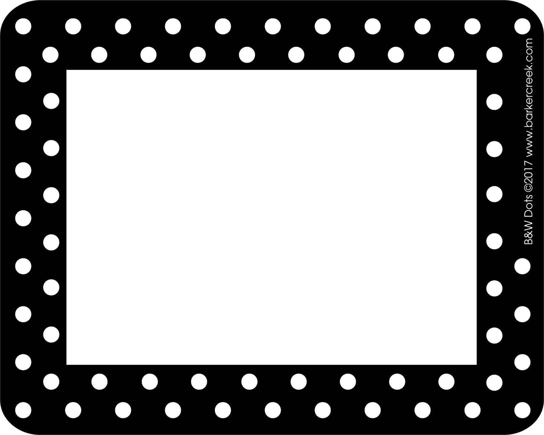 Barker Creek Black & White Dots Office Organization Kit - 12 Designer File Folders, 50 Colorful Computer Paper Sheets & 45 Self-Adhesive Labels - Perfect for Home Office, School & Office Organization