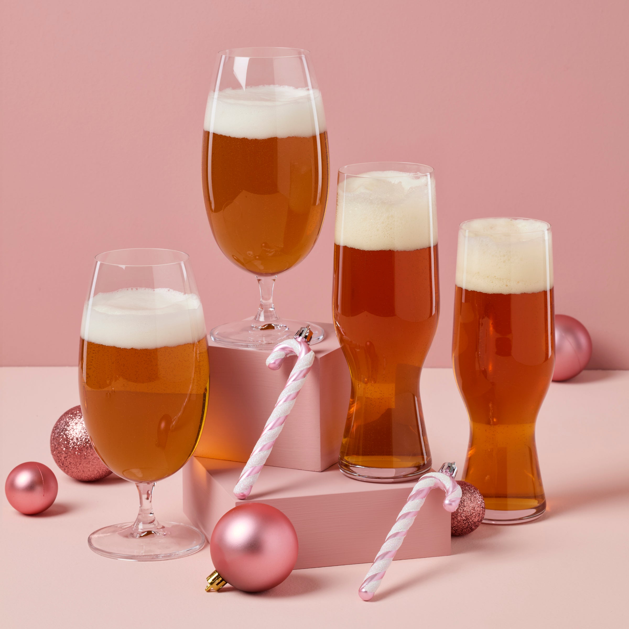 Premium Tuscany Classics Assorted Beer Glasses Set of 4 - 16oz Craft Beer Glasses for Lager, IPA, Ale & Stout - Perfect for Home Bars, Parties & Gifts