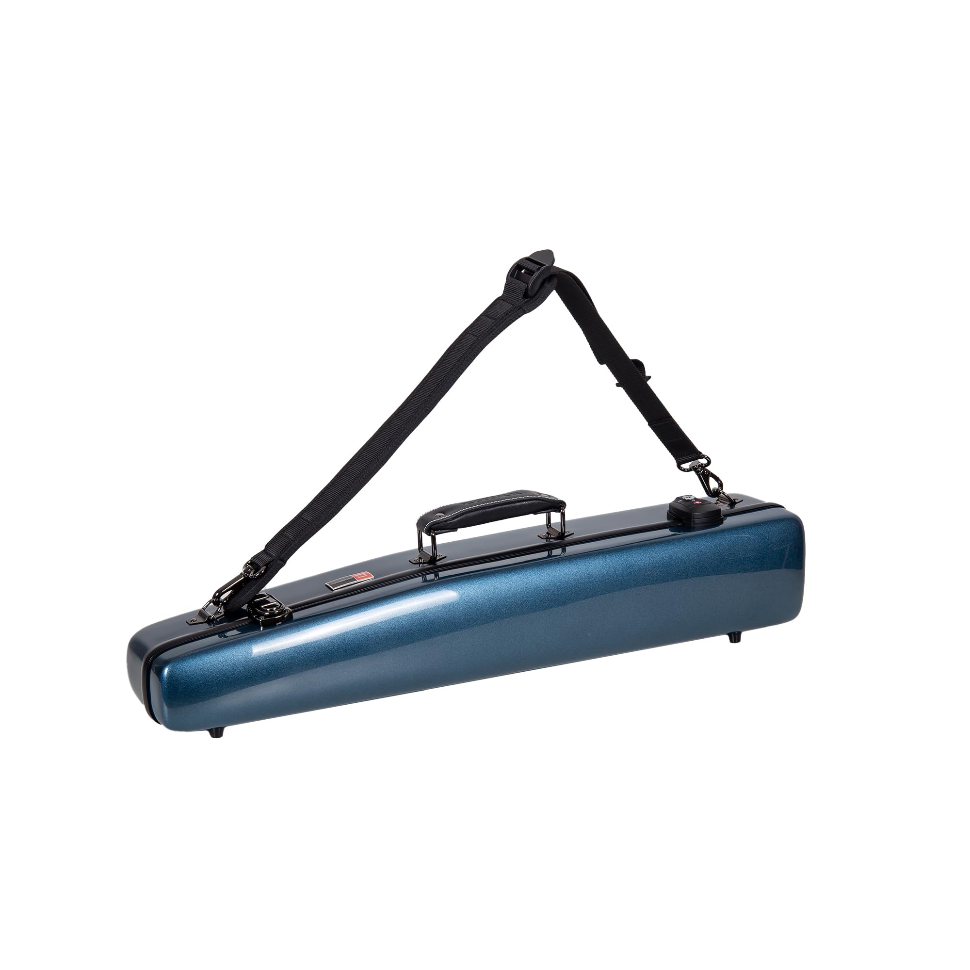 Premium Crossrock Pro-Grade Straight Soprano Saxophone Case - Sapphire Blue Gloss Finish with TSA Lock & Detachable Backpack Straps | Elite Protection for Professional Saxophone Players | Perfect for Travel, Performances & Music School Use