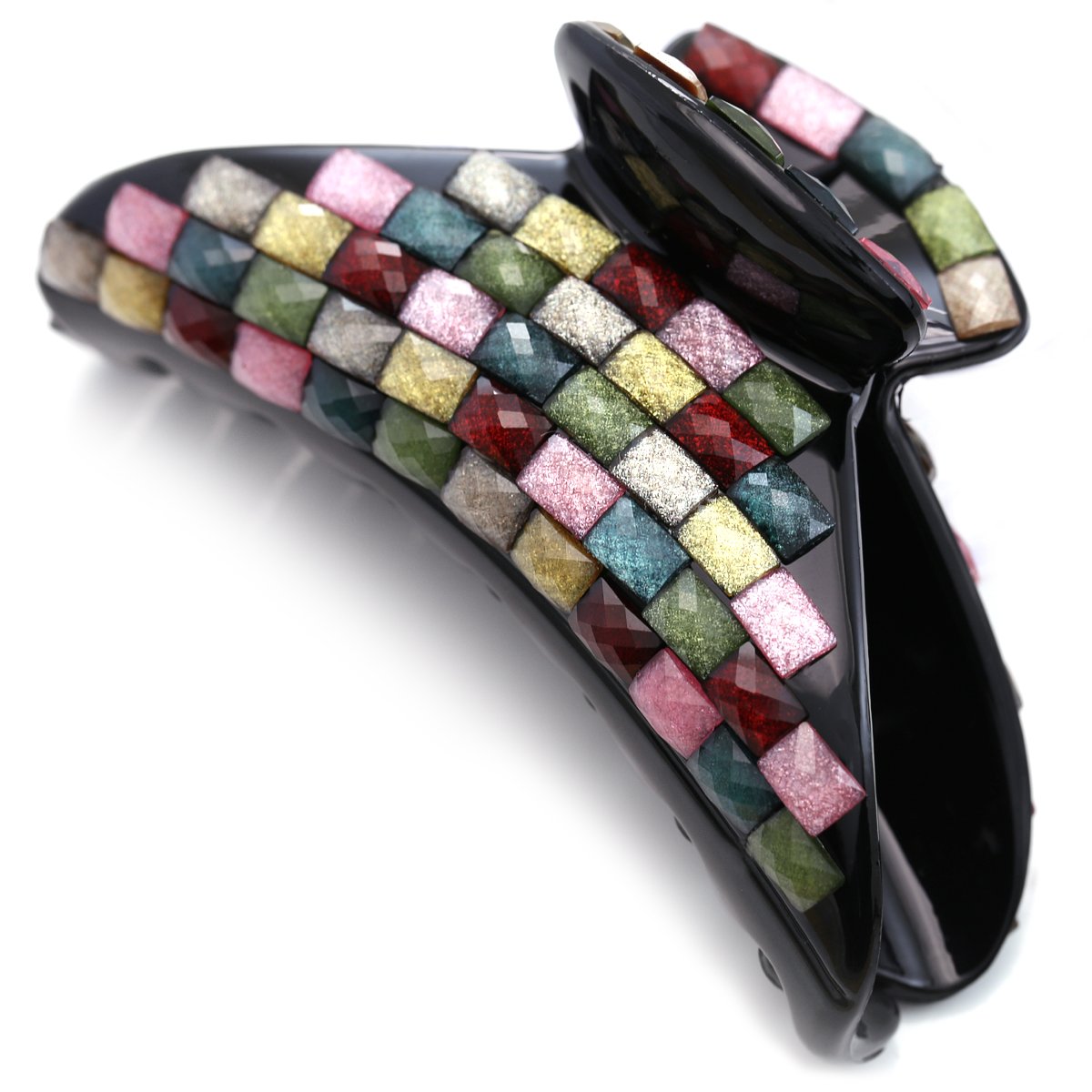 Vibrant Acrylic Hair Claw Clip - Butterfly Jaw Hairpin for Women & Teens - Stylish Hair Accessories Gift (Black) - Perfect for Parties, Weddings & Everyday Hairstyling