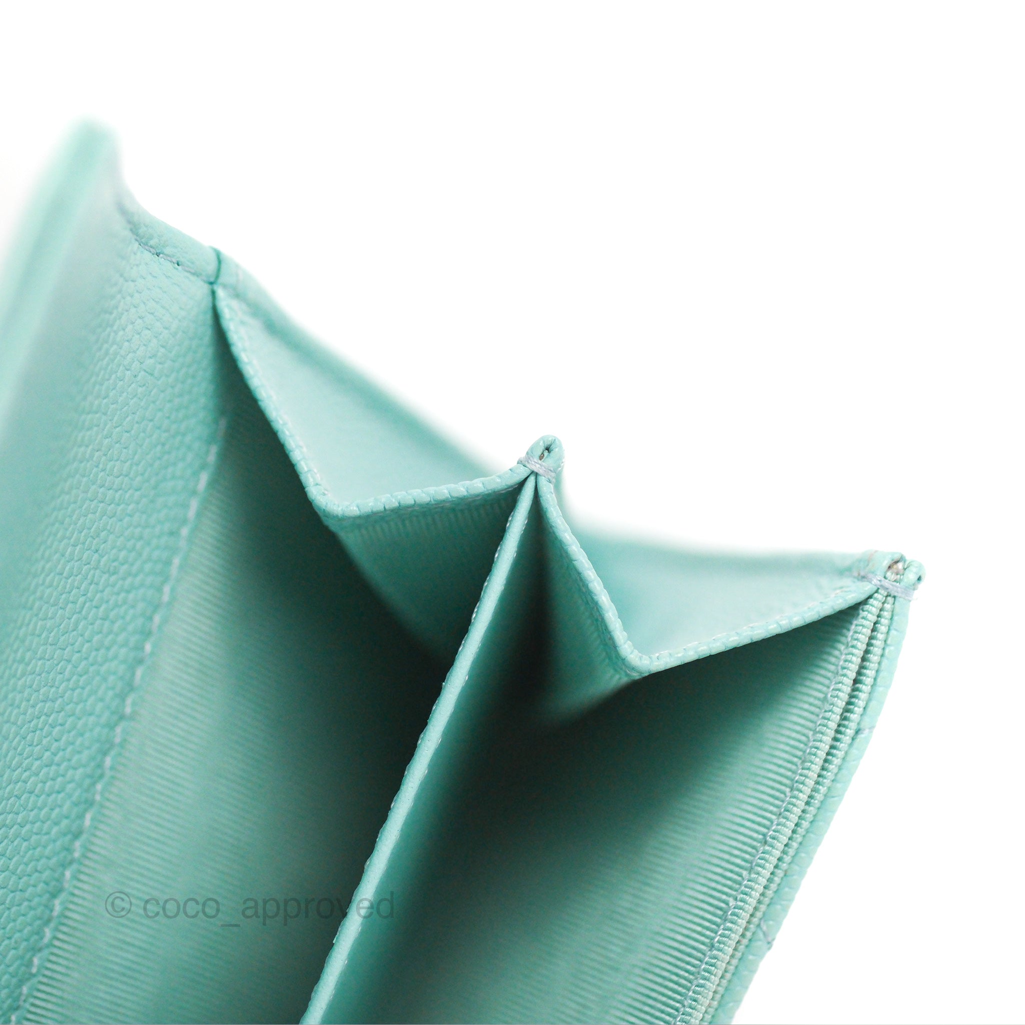 Chanel Classic Flap Coin Purse in Tiffany Blue Caviar Leather with Silver Hardware - Perfect for Everyday Use & Luxury Gift Giving