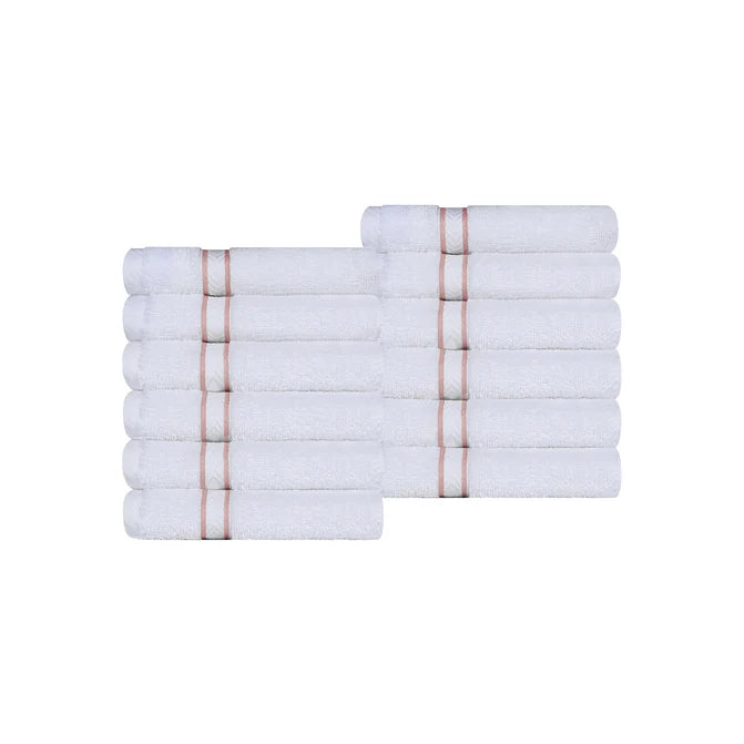 Premium 12-Piece Turkish Cotton Face Towel Set - Ultra Soft, Highly Absorbent & Quick-Drying - Perfect for Spa, Gym, Travel & Daily Skincare Routine