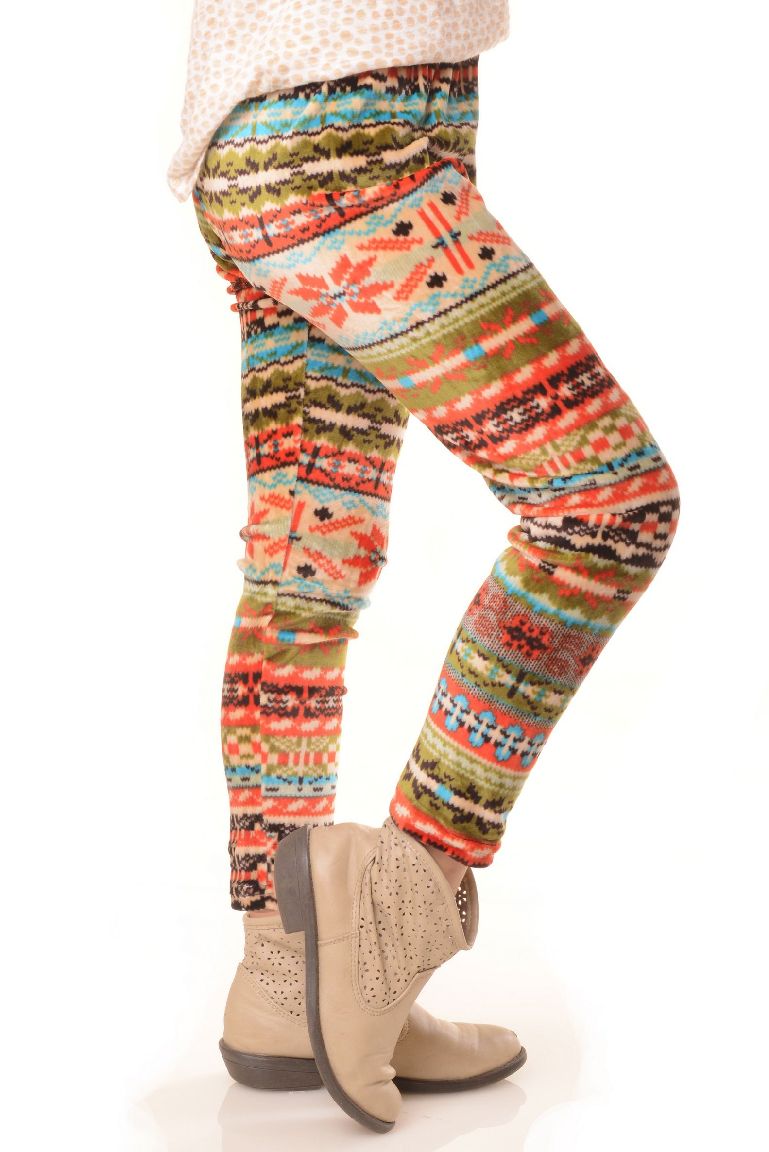 ICONOFLASH Kids' Winter Velour Leggings - Soft & Warm Fleece-Lined Pants for Girls & Boys | Perfect for Cold Weather, Snow Play & Cozy Indoor Wear