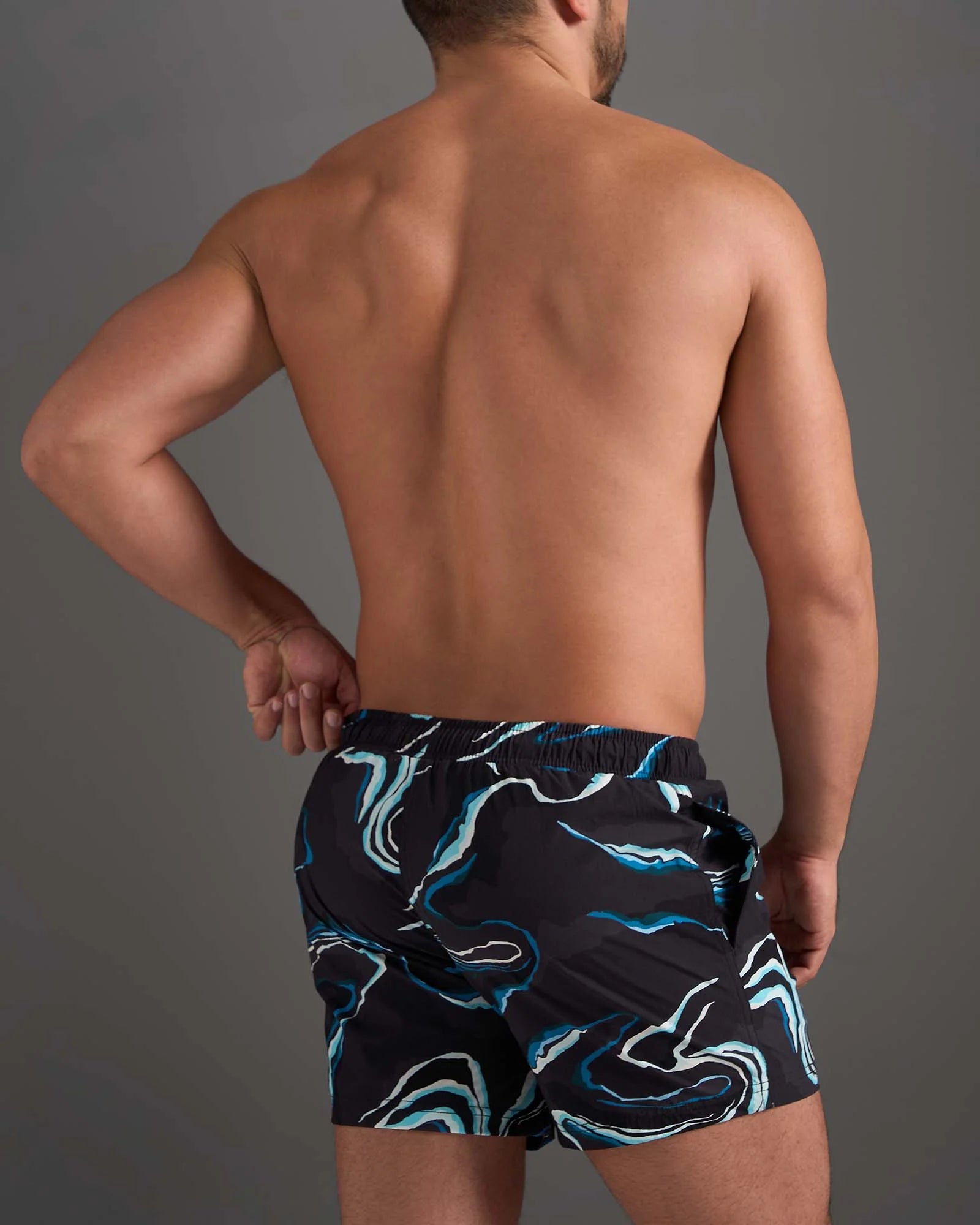 **Teamm8 Resort 4 Swim Shorts for Men - Quick-Dry, Comfortable Black Swim Trunks for Beach, Pool & Vacation | Perfect for Swimming, Surfing & Relaxing**
