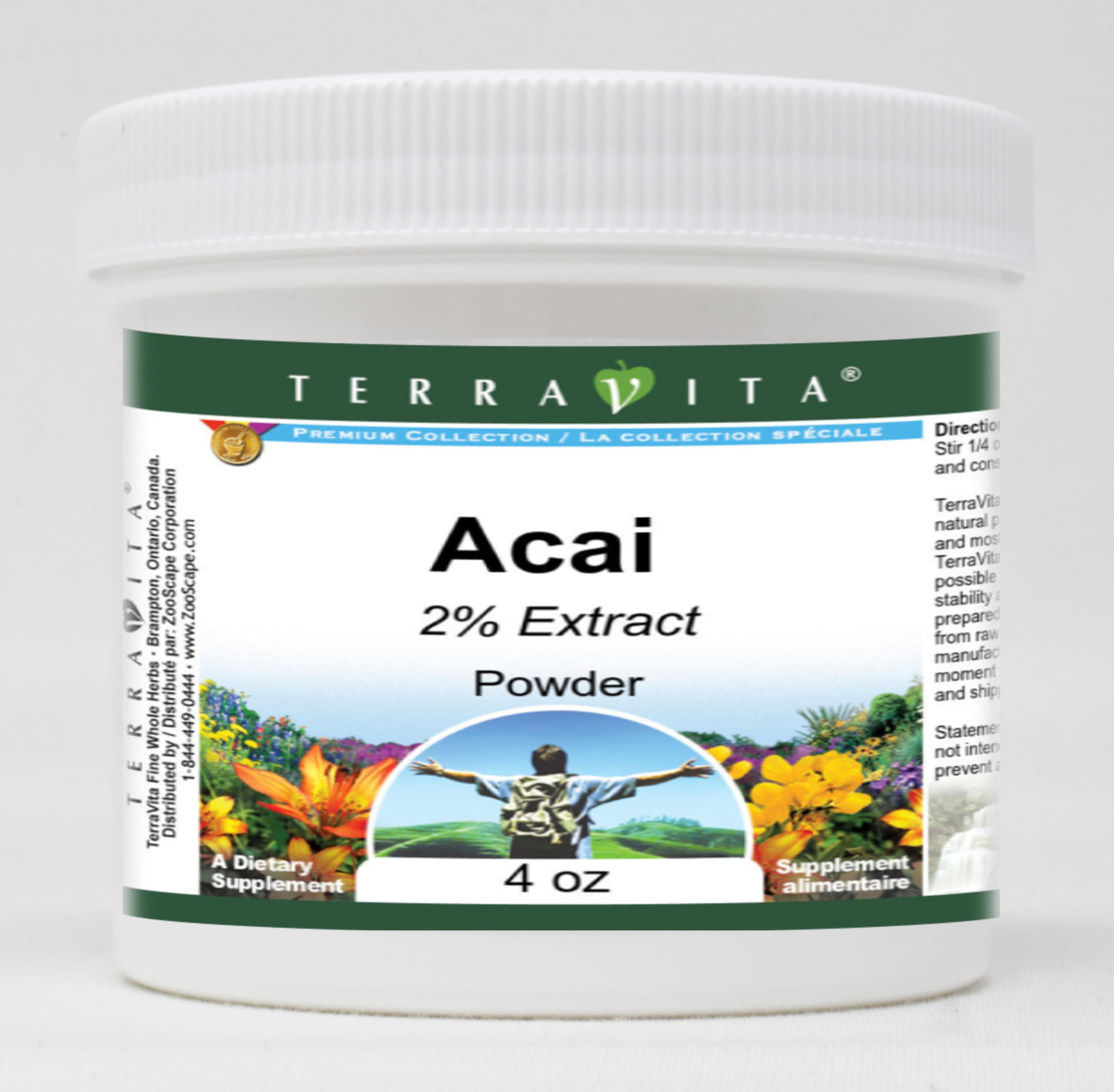 Organic Acai Berry Powder 2% (4 oz) - Premium Freeze-Dried Antioxidant Superfood for Smoothies, Energy Boosts & Immune Support | ZIN: 518803