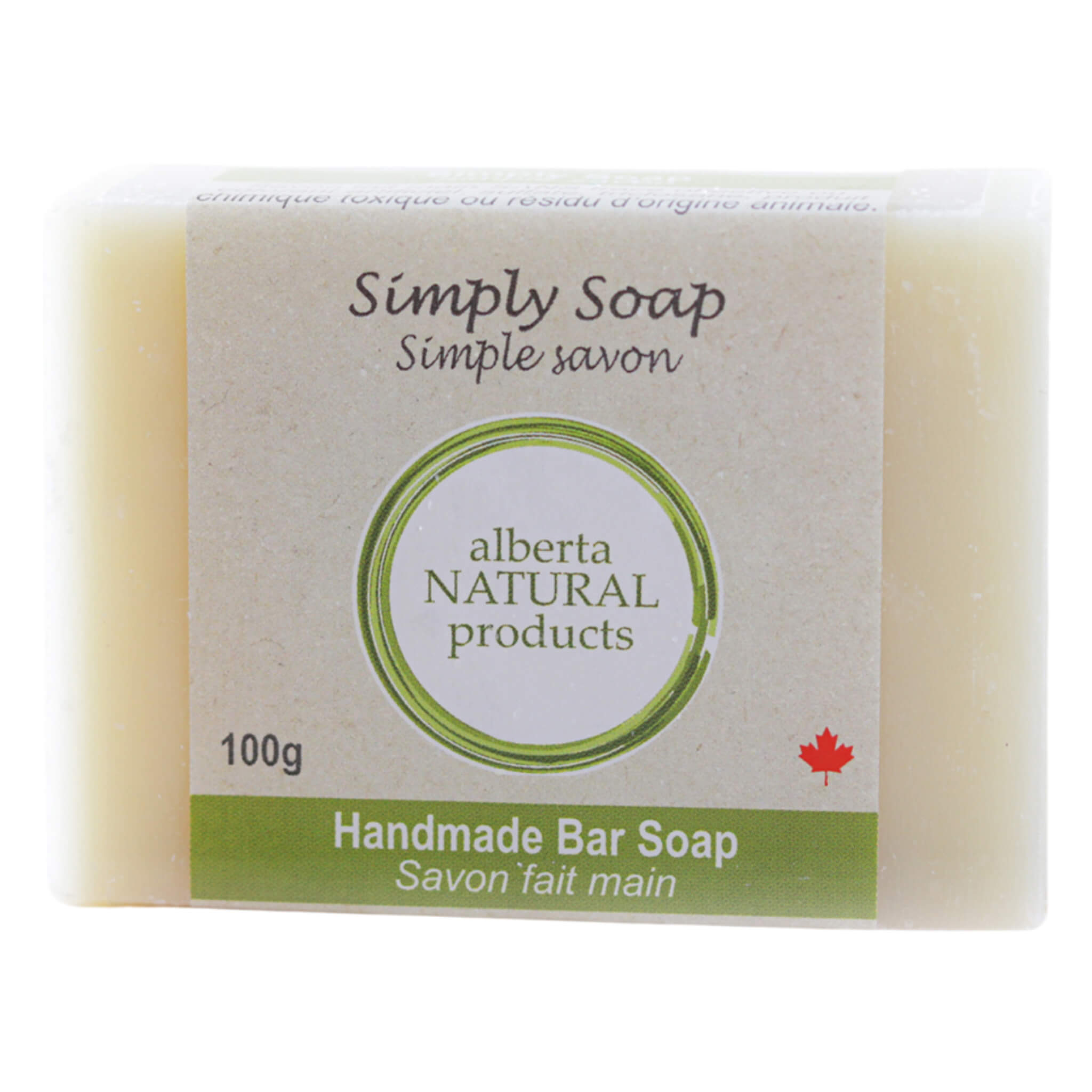 Simply Soap 100G - Natural Handmade Bar Soap for Sensitive Skin, Moisturizing & Gentle Cleansing - Perfect for Daily Use, Travel & Gifts
