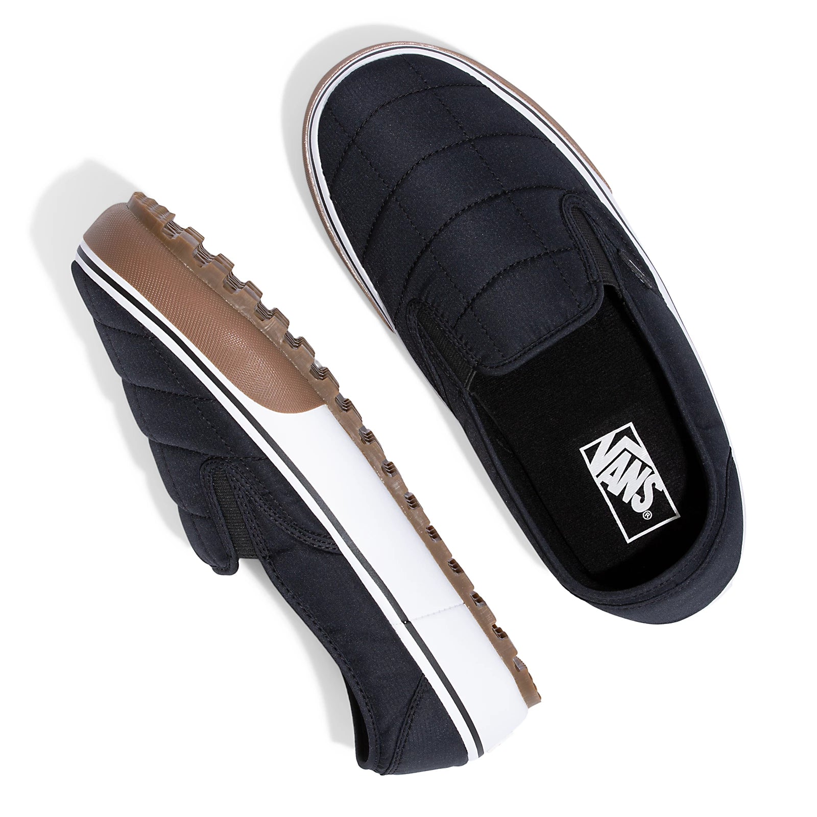 Vans Snow Lodge VansGuard Quilted Slippers for Men & Women - Warm Winter Indoor/Outdoor House Shoes - Cozy Fleece Lined Slip-On with Non-Slip Sole - Perfect for Home, Office & Travel (Black)