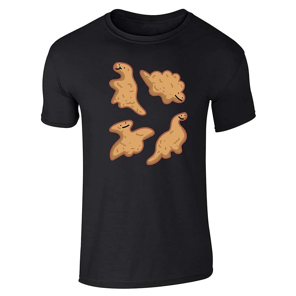 Pop Threads Kawaii Dino Nuggets Graphic T-Shirt for Men - Funny Cute Dinosaur Chicken Nugget Tee - Perfect for Casual Wear, Gamer Outfits & Anime Lovers