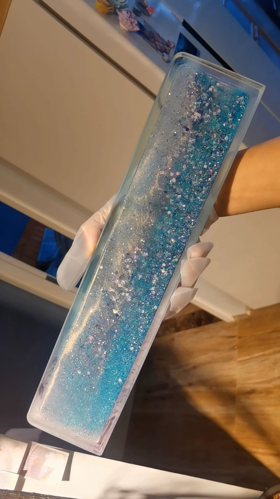 Handmade Custom Resin Keyboard Wrist Rest - Flowing Sand Sea Demon Design for Ergonomic Typing Support | Perfect for Gamers & Office Work