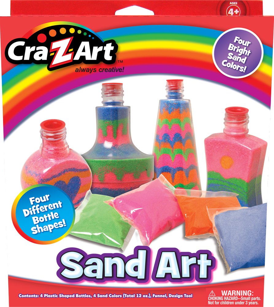 Cra-Z-Art Sand Art Kit (12404) - 12 Assorted Colors for Kids Creative Craft Projects - Perfect for Birthday Parties, Classroom Activities & DIY Home Decor