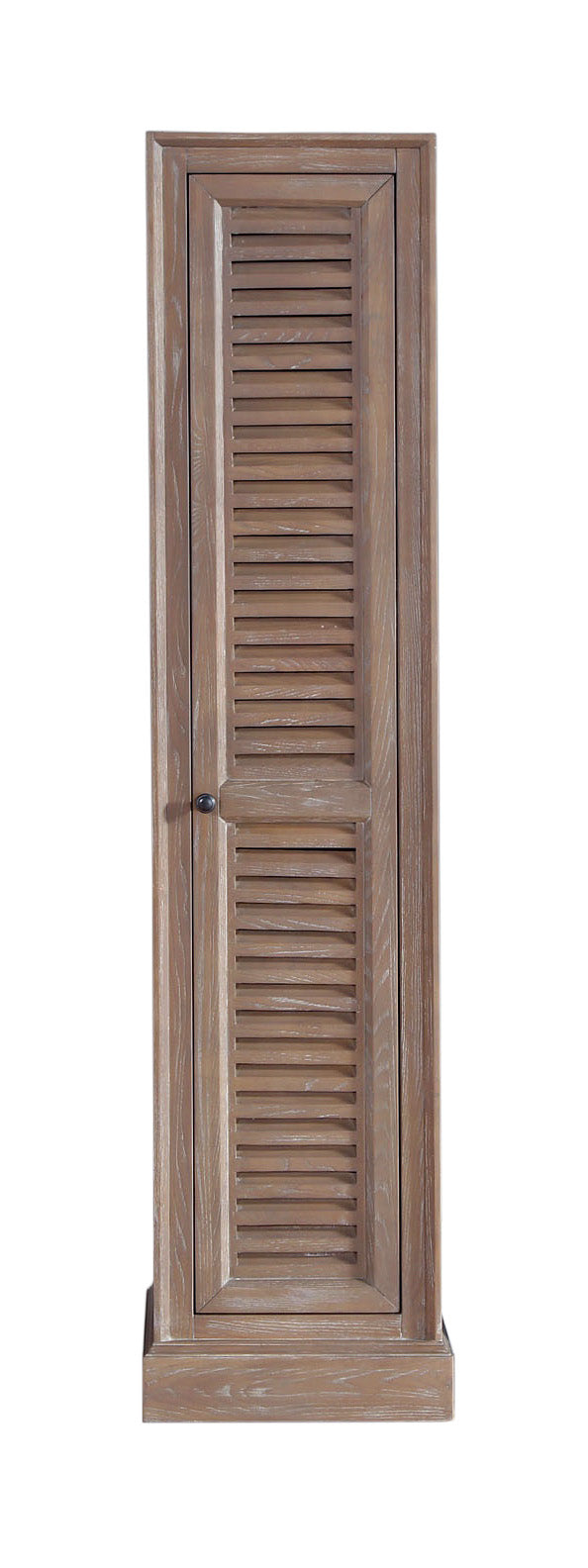 Savannah/Providence Small Linen Cabinet in Driftwood Finish - Compact Storage Solution for Bathroom, Bedroom or Entryway Organization