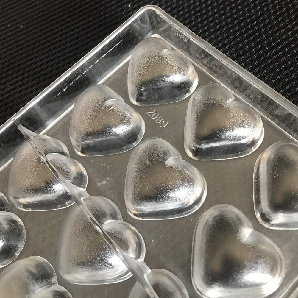 Premium 3D Heart Chocolate Mold - Polycarbonate DIY Chocolate Mould for Valentine's Day, Wedding Favors & Romantic Gifts