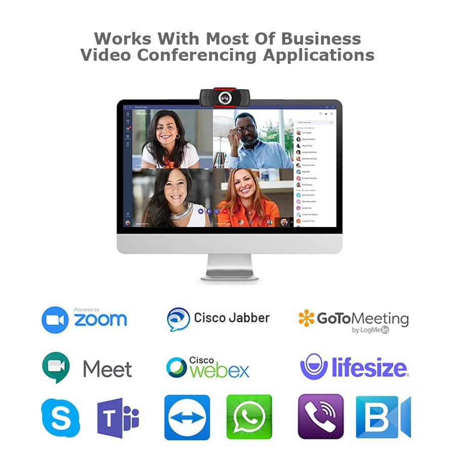 Adesso 720P HD Webcam with Built-in Microphone - USB Plug & Play Web Camera for Video Conferencing, Online Classes, Live Streaming & Remote Work