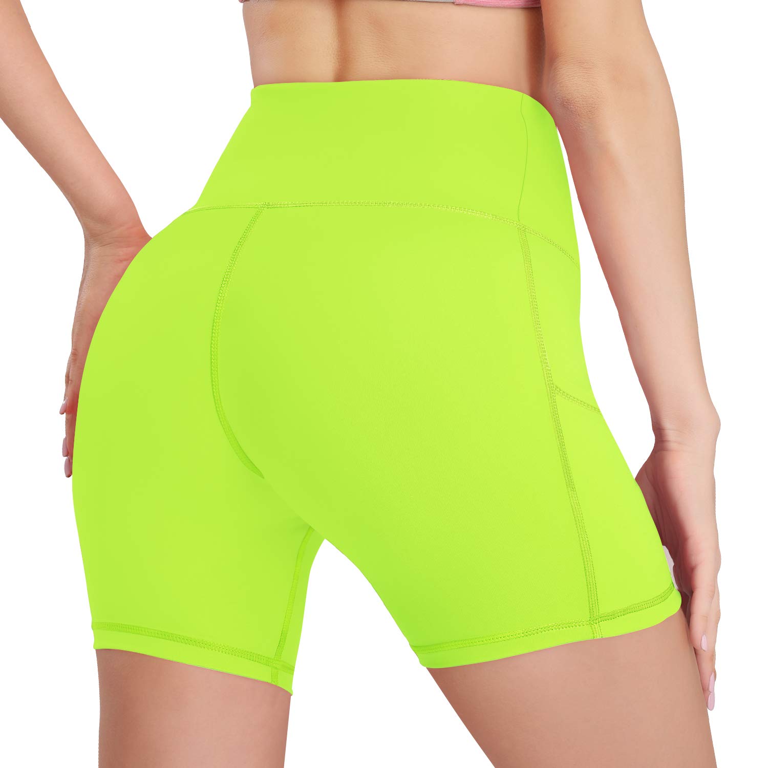 HISKYWIN High Waist Yoga Shorts for Women - 5