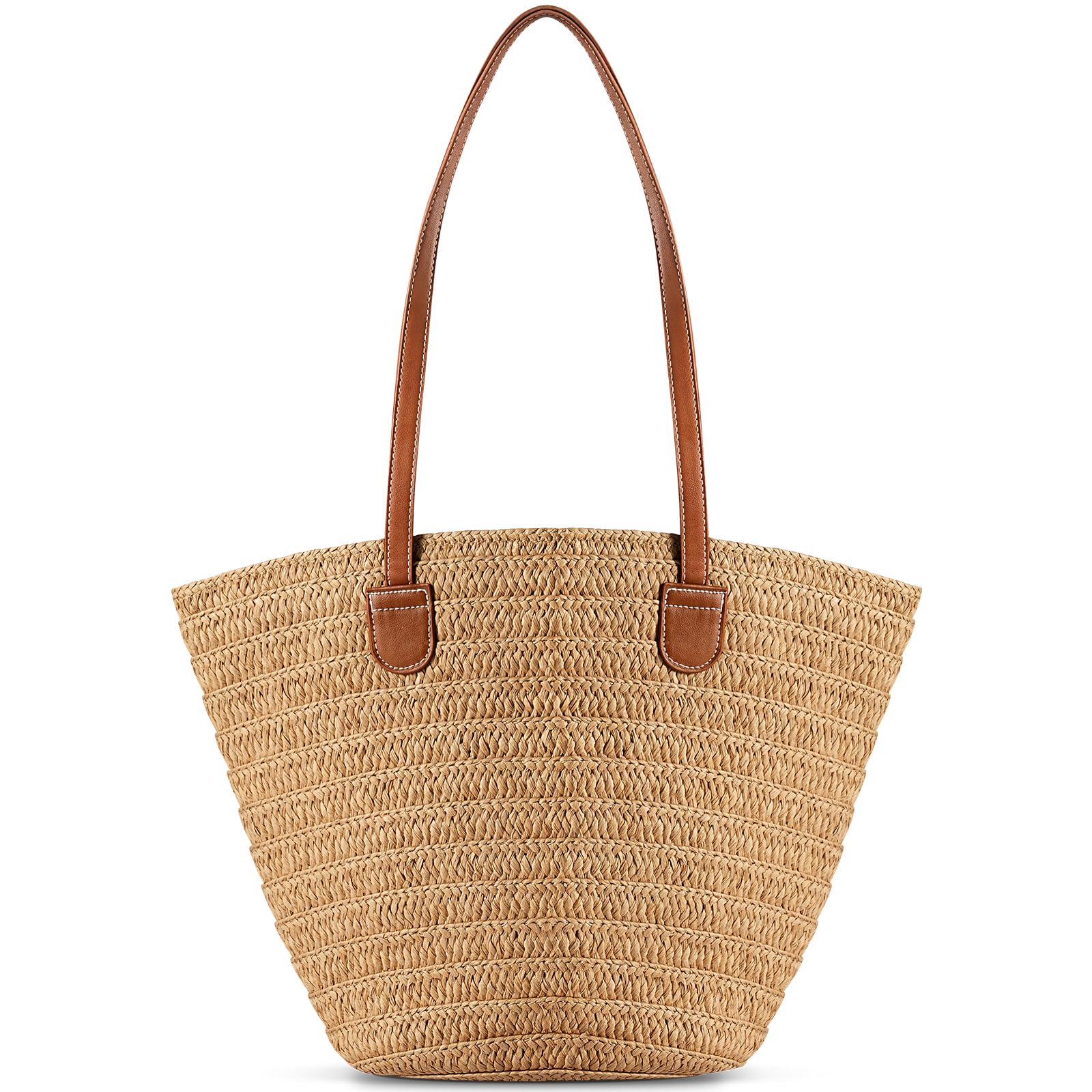 Women's Woven Straw Beach Tote Bag - Summer Mesh Shoulder Bag for Vacation & Travel