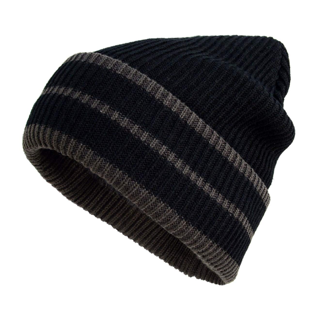 Foemo Heavy Duty Winter Skull Beanie for Men - Warm Cuffed Stretch Knit Cap for Cold Weather | Skiing, Snowboarding & Outdoor Activities