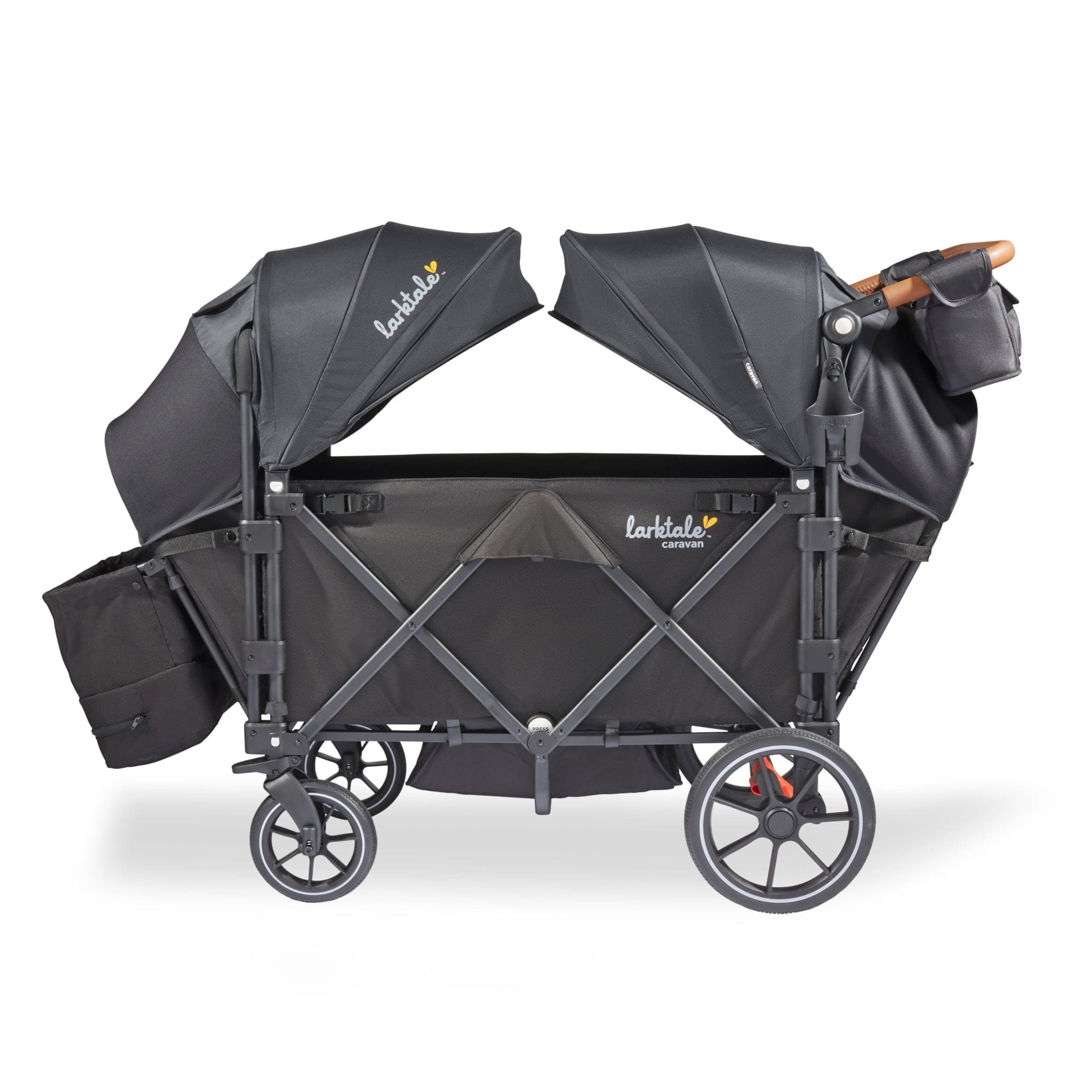 Larktale 2024 Caravan Quad Stroller Wagon - 4-in-1 All-Terrain Baby Stroller & Wagon for Outdoor Adventures, Beach, Park, and Shopping