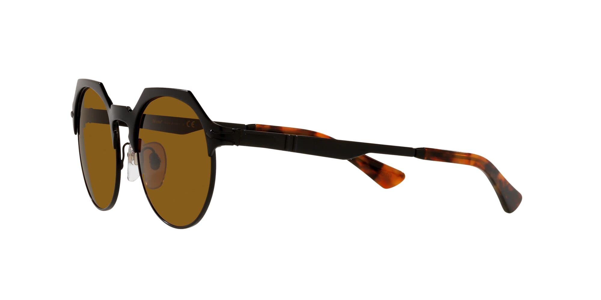 Persol PO2488S Hexagonal Sunglasses for Men & Women - Polarized UV Protection - Classic Italian Design - Perfect for Driving, Travel & Outdoor Activities