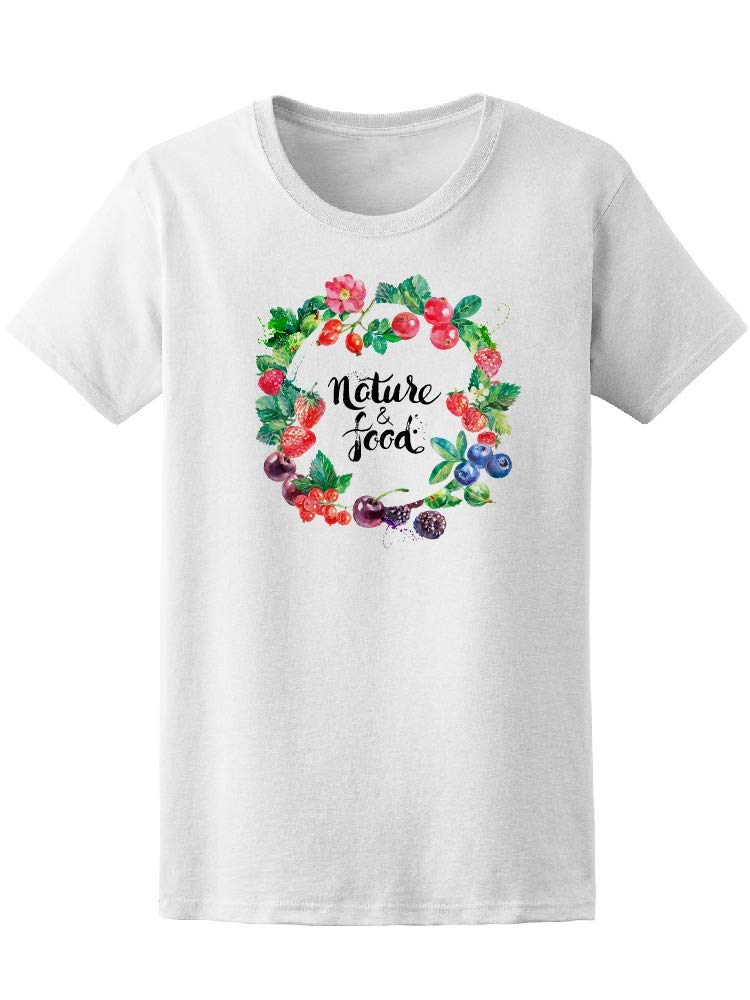 Floral Wreath T-Shirt for Women - Nature Inspired Casual Tee - Perfect for Spring Outfits, Picnics & Outdoor Activities