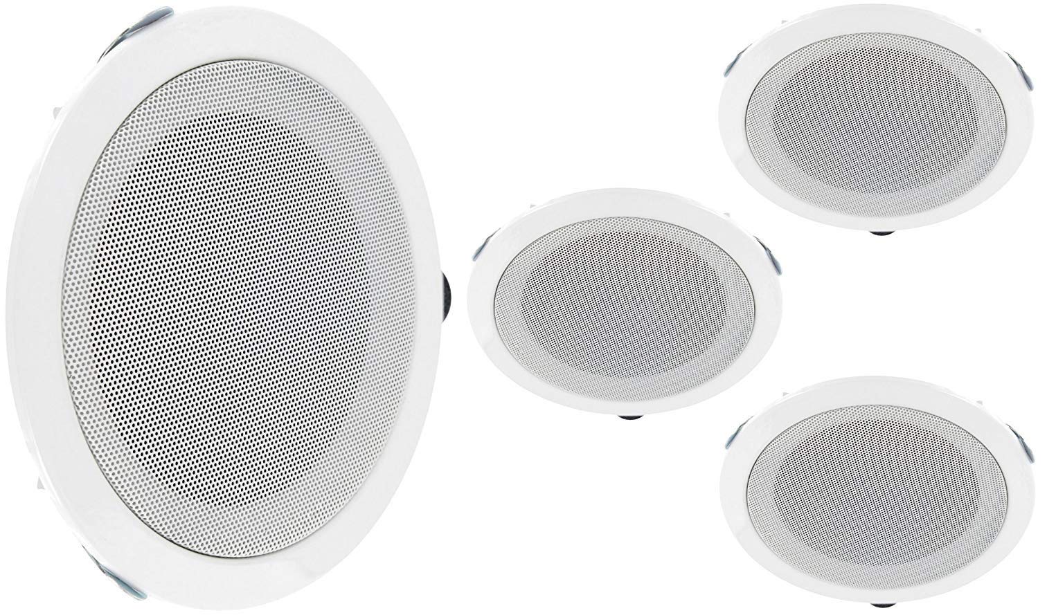 Lunivers 4-Piece Full Metal Built-In Speakers - 18W RMS, 80W Music Power - Perfect for Home Theater, Gaming, and Outdoor Entertainment