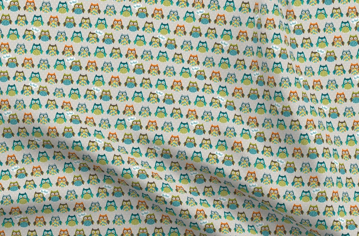 Owl Printed Satin Fabric by The Yard - Premium Sewing Material for Apparel, Lining, Fashion, Blankets & Home Decor | Perfect for DIY Crafts, Quilting & Upholstery Projects