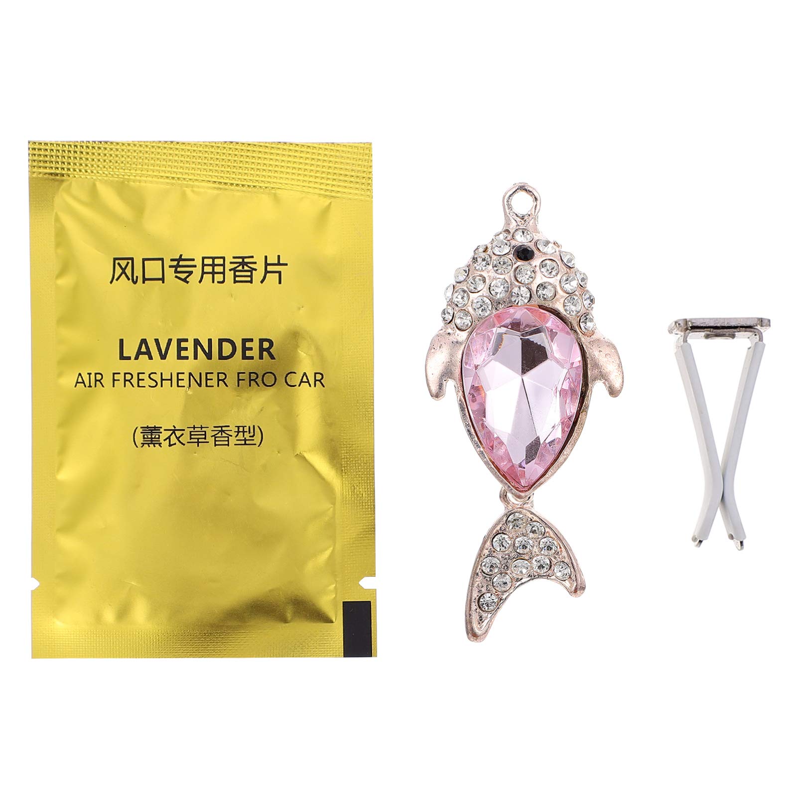 Premium Rhinestone Crystal Fish Car Air Freshener Clips - Vent Mounted Car Perfume Decor with Adjustable Fragrance for BMW, Mercedes, Toyota - Perfect for Car Interior Decor & Gift Giving