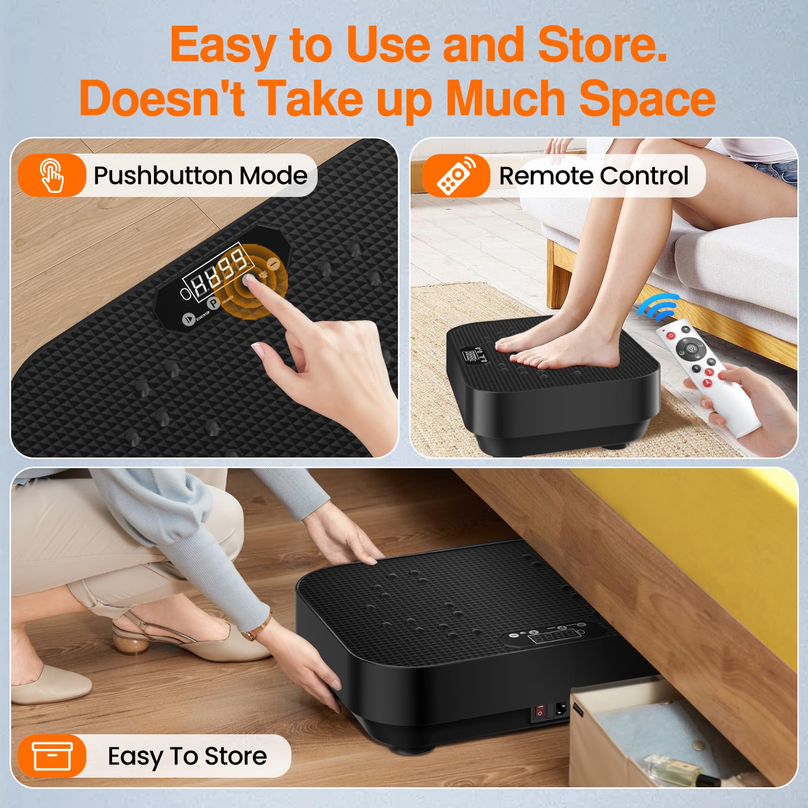 2025 Upgraded Vibration Plate Exercise Machine - 330 Lbs Capacity Full Body Workout Platform with 8 Modes for Weight Loss & Lymphatic Drainage | Home Gym Equipment for Toning, Circulation & Relaxation