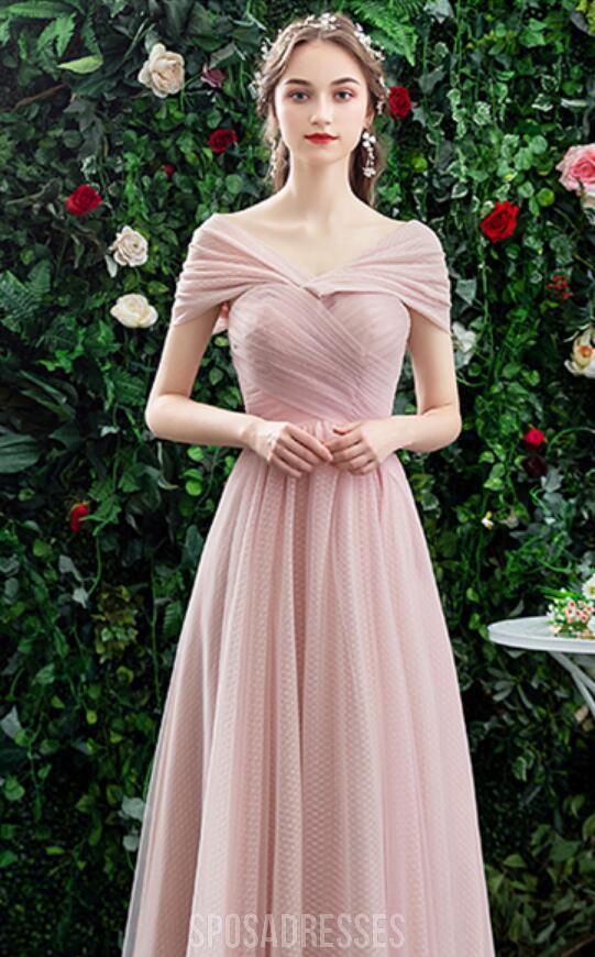 Elegant Blush Pink Floor-Length Mismatched Bridesmaid Dresses - WG531 | Perfect for Weddings, Formal Events & Special Occasions