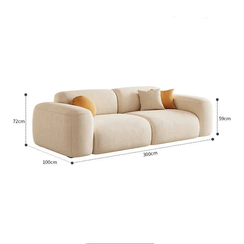 Minimalist Modern Lounge Sofa Set - Comfortable 3-Piece Living Room Furniture for Small Spaces, Apartments & Relaxation - Perfect for Home, Office & Entertainment Areas